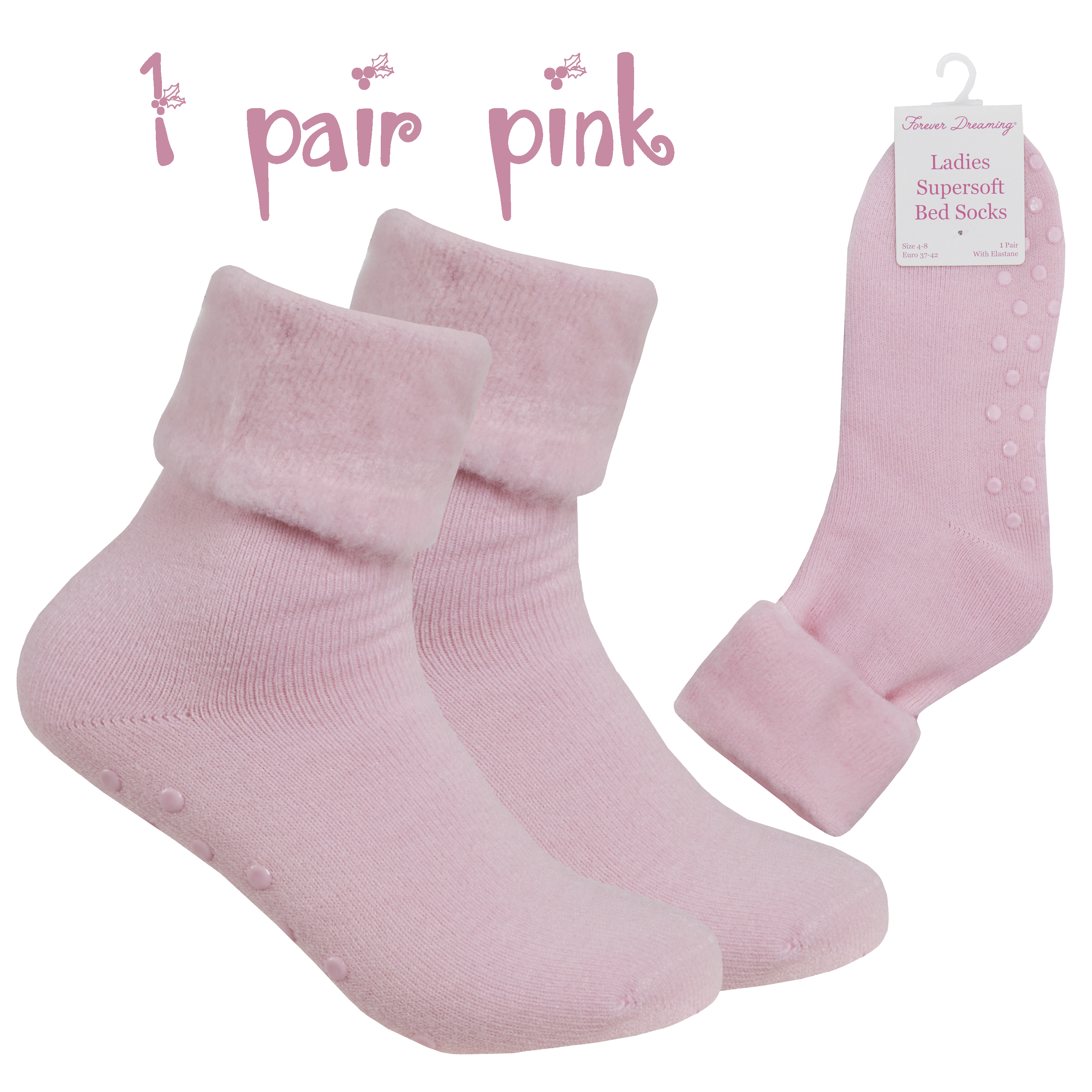 Ladies Super Soft Bed Socks Non Slip Lounge Socks for Girl Women Size 4-8 Cosy - Picture 7 of 14