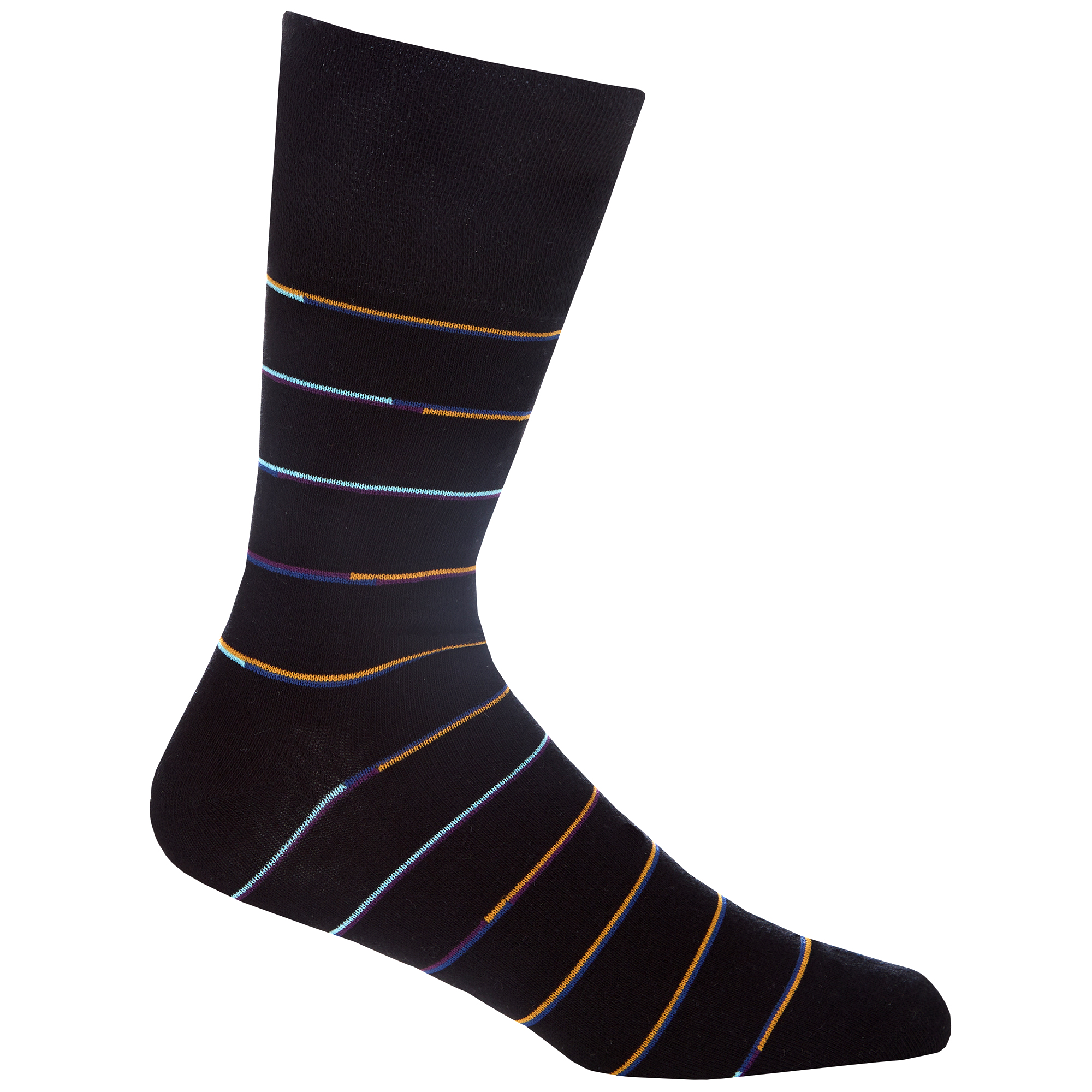 Calcetines Para Hombre Estampados Ajuste Cómodo Top No Elástico Algodón Azul Rico Negro 6-11 - Imagen 5 de 7