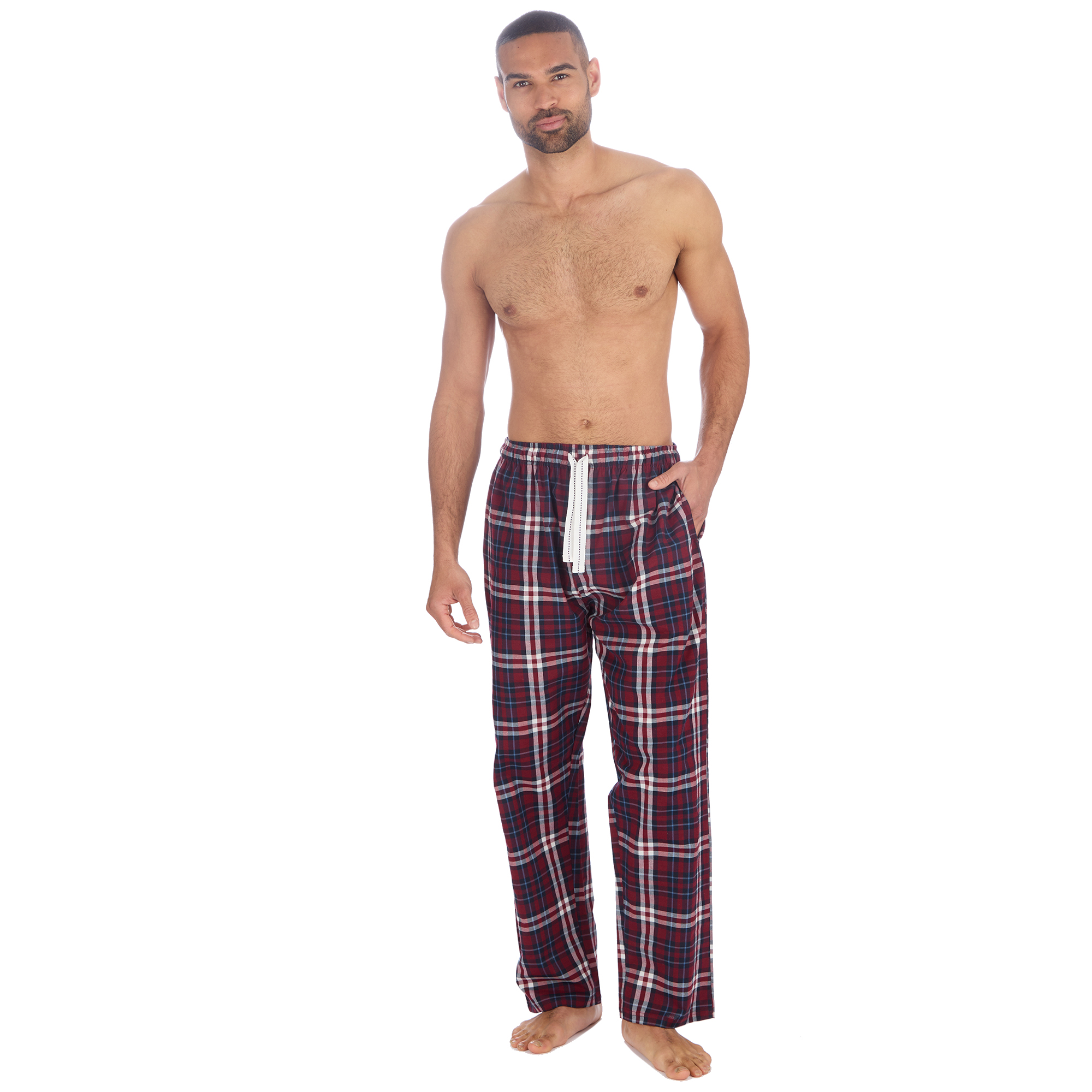 Pantalones de pijama largos de salón a cuadros para hombre S-XXL - Imagen 8 de 8