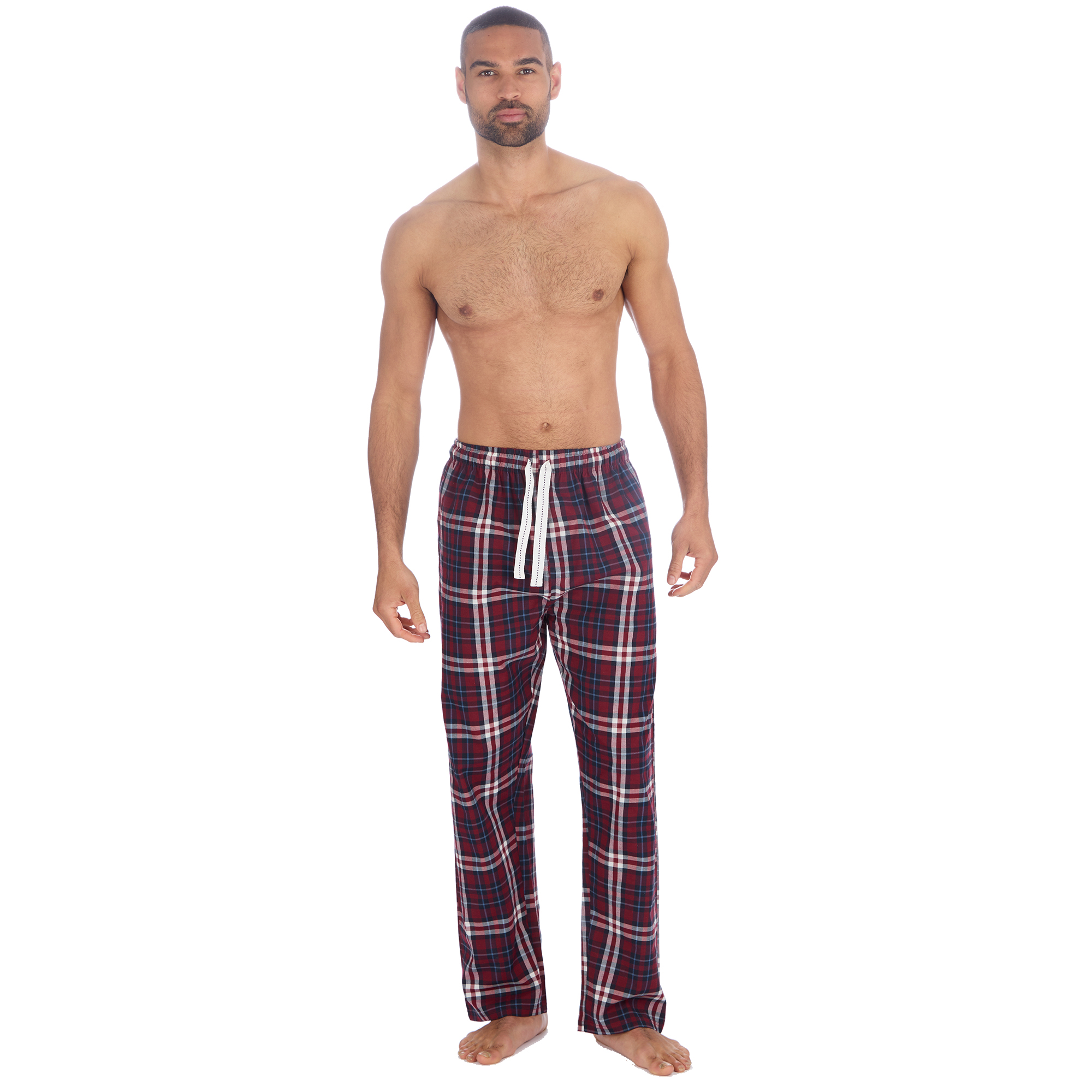 Pantalones de pijama largos de salón a cuadros para hombre S-XXL - Imagen 7 de 8