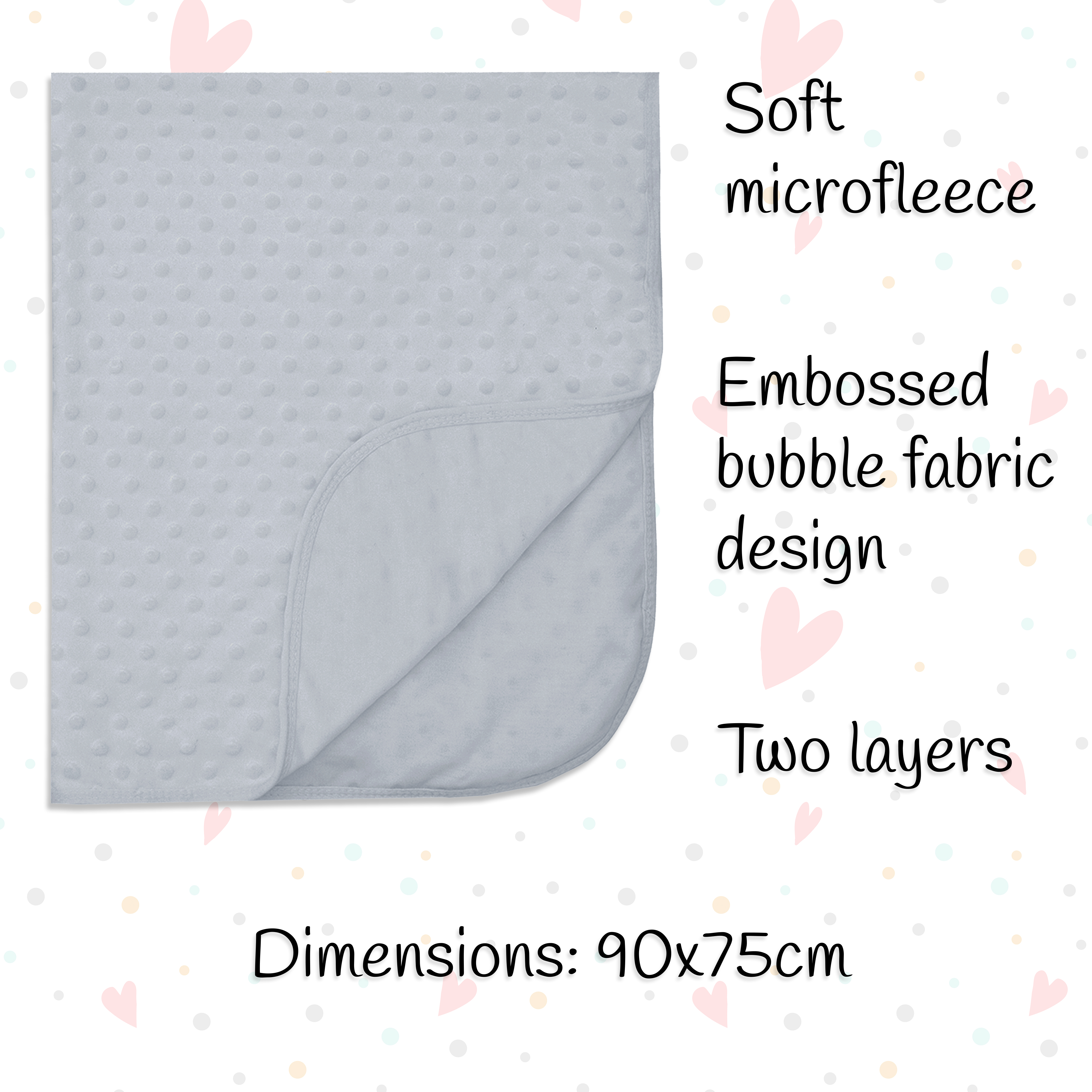 Newborn Infant Baby Boy Girl Soft Fleece Cotton Blanket Comforter Fur Back Wrap