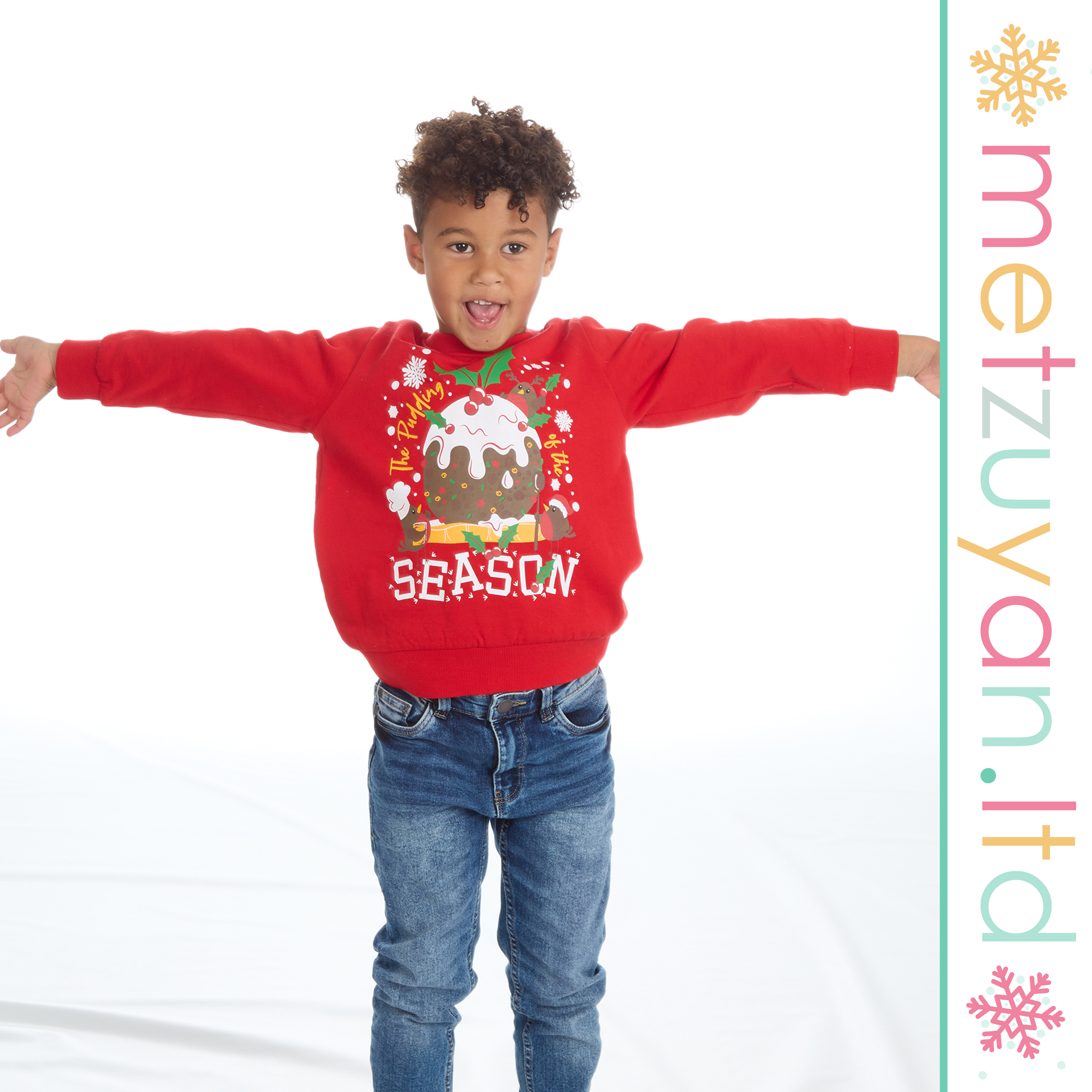 Kids Infant Girls Boys Christmas Sweatshirt Pullover Xmas Jumper 100% Cotton UK - Picture 11 of 15
