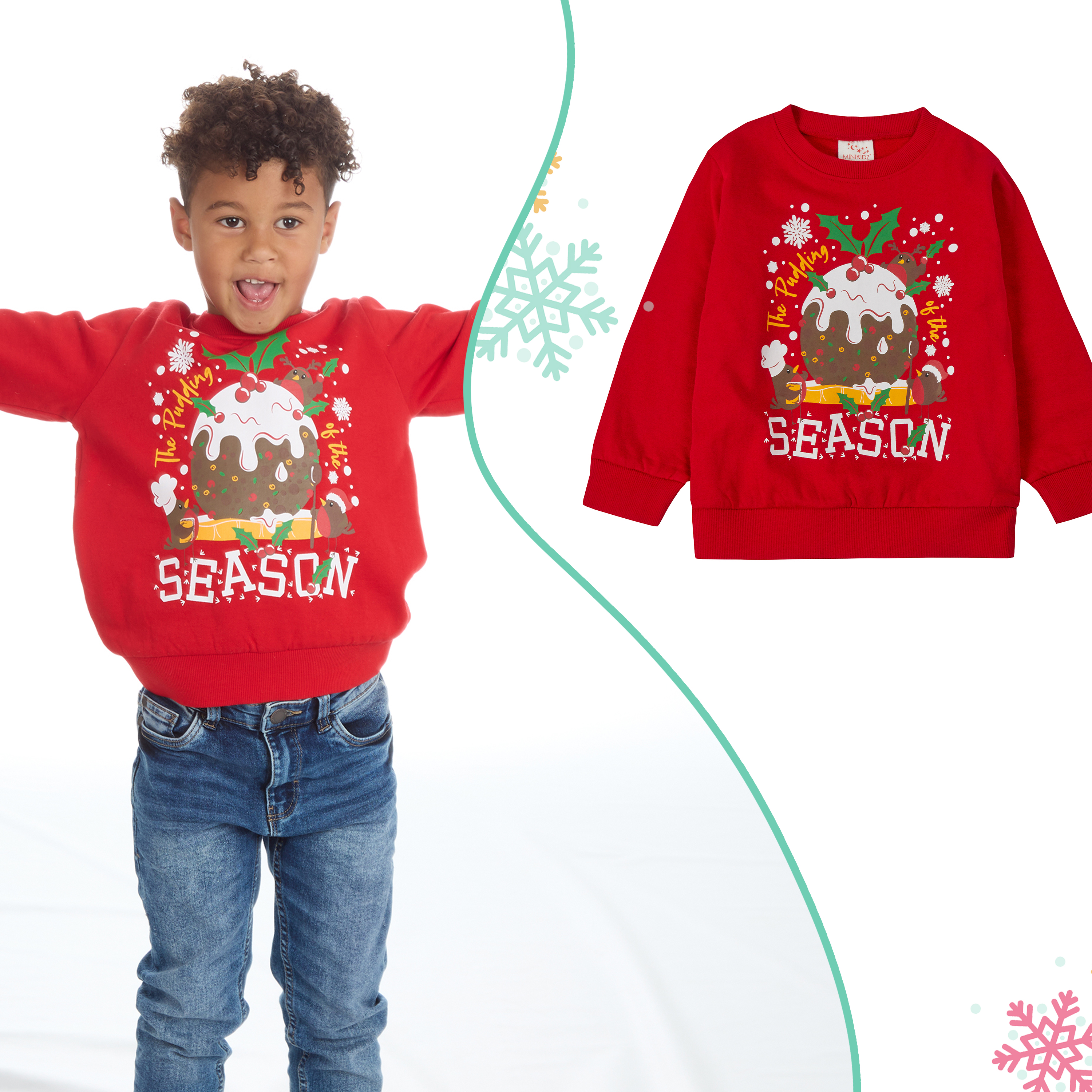Kids Infant Girls Boys Christmas Sweatshirt Pullover Xmas Jumper 100% Cotton UK - Picture 13 of 15