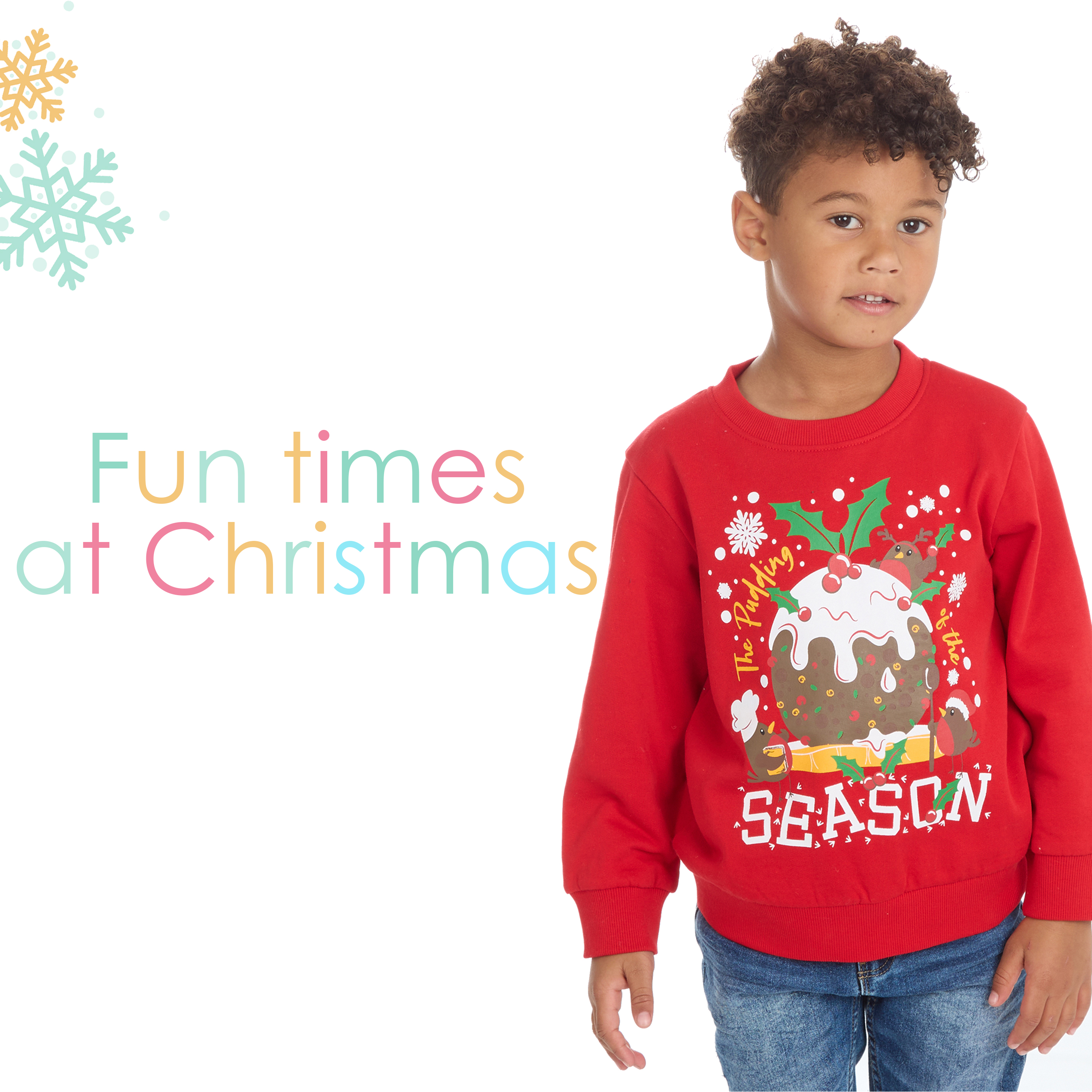 Kids Infant Girls Boys Christmas Sweatshirt Pullover Xmas Jumper 100% Cotton UK - Picture 14 of 15