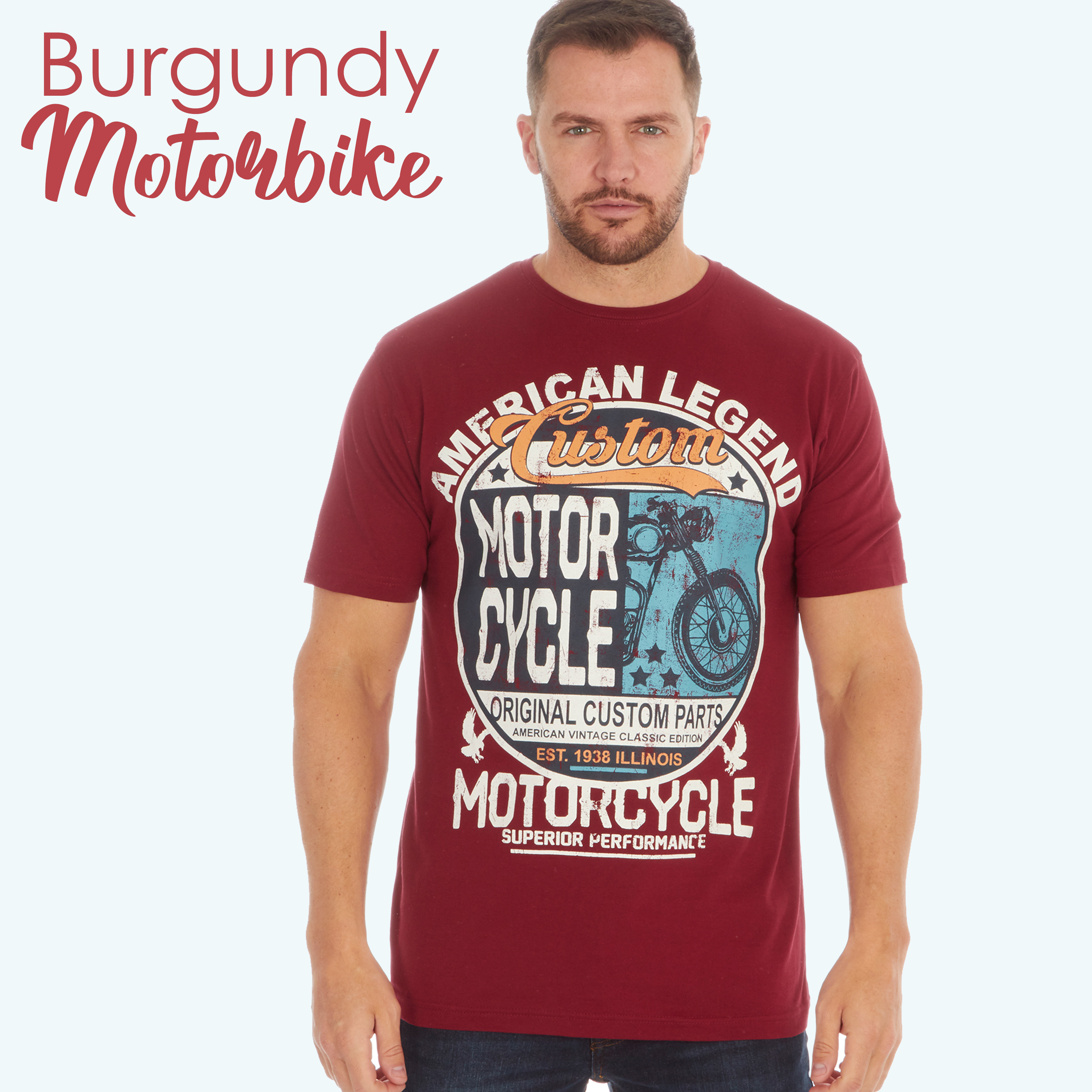 Mens Printed Designer T-Shirts Pure Cotton Novelty America Vintage Tops New UK - Picture 12 of 34