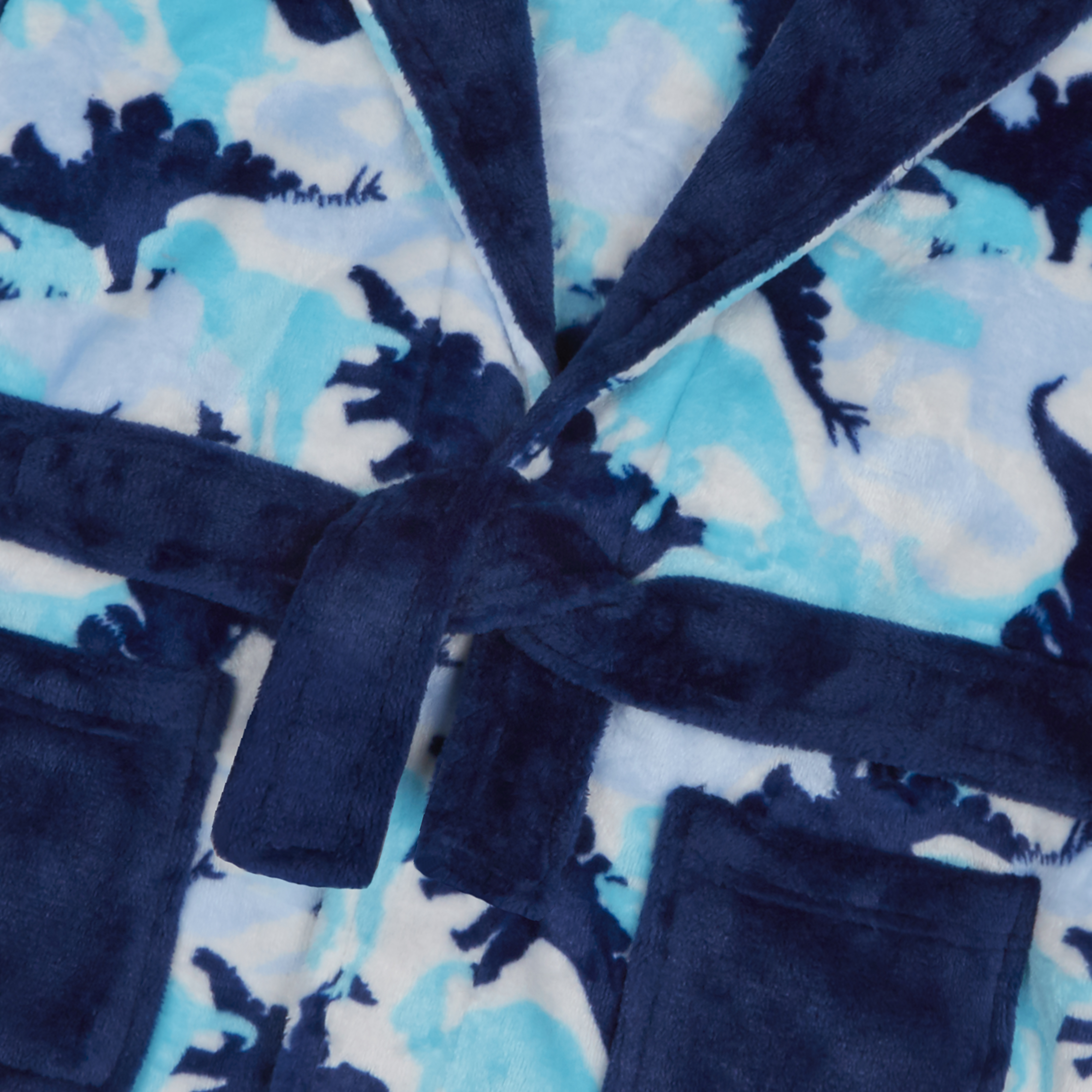 Infant Boys Dinosaur Camo Camouflage Plush Fleece Dressing Gown Robe