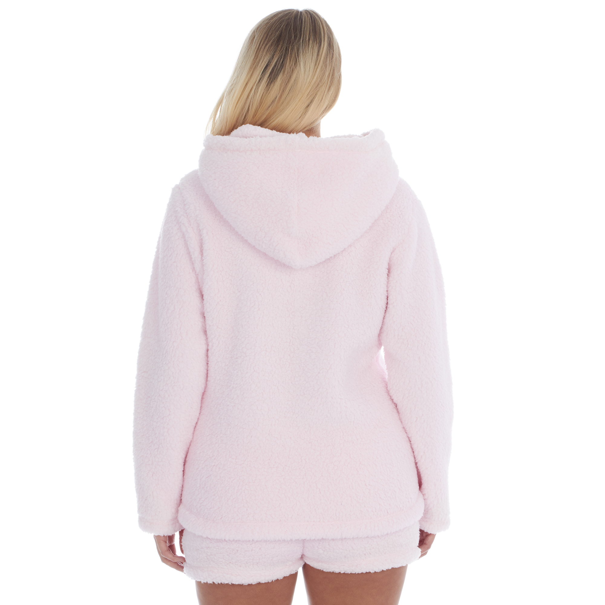 * Ladies Bed Hoodie Jacket Cosy Chunky Hooded Lounge Top Lounge Pyjama ...