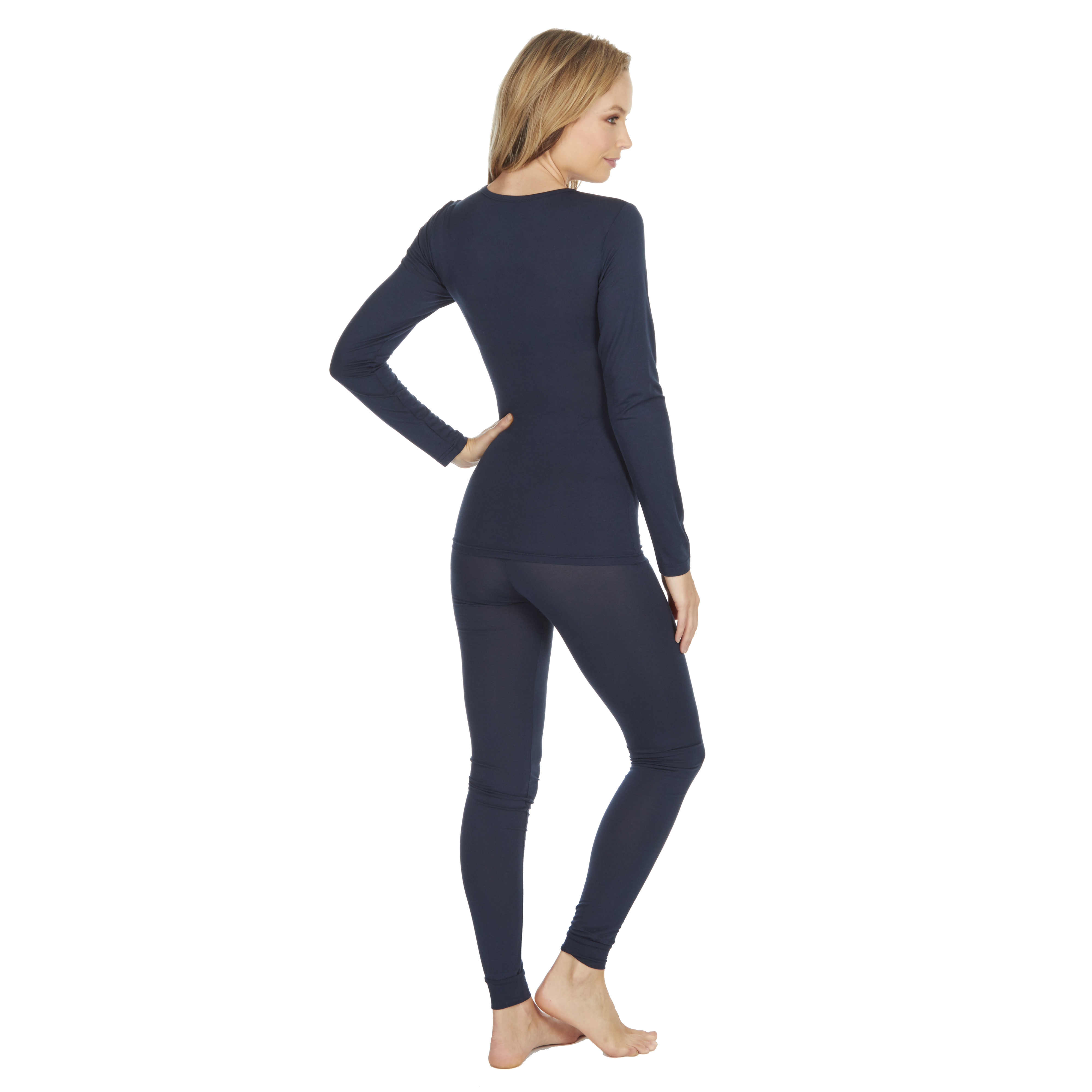 Womens Ladies Thermal Heat Retaining Top & Leggings Set Base Layer