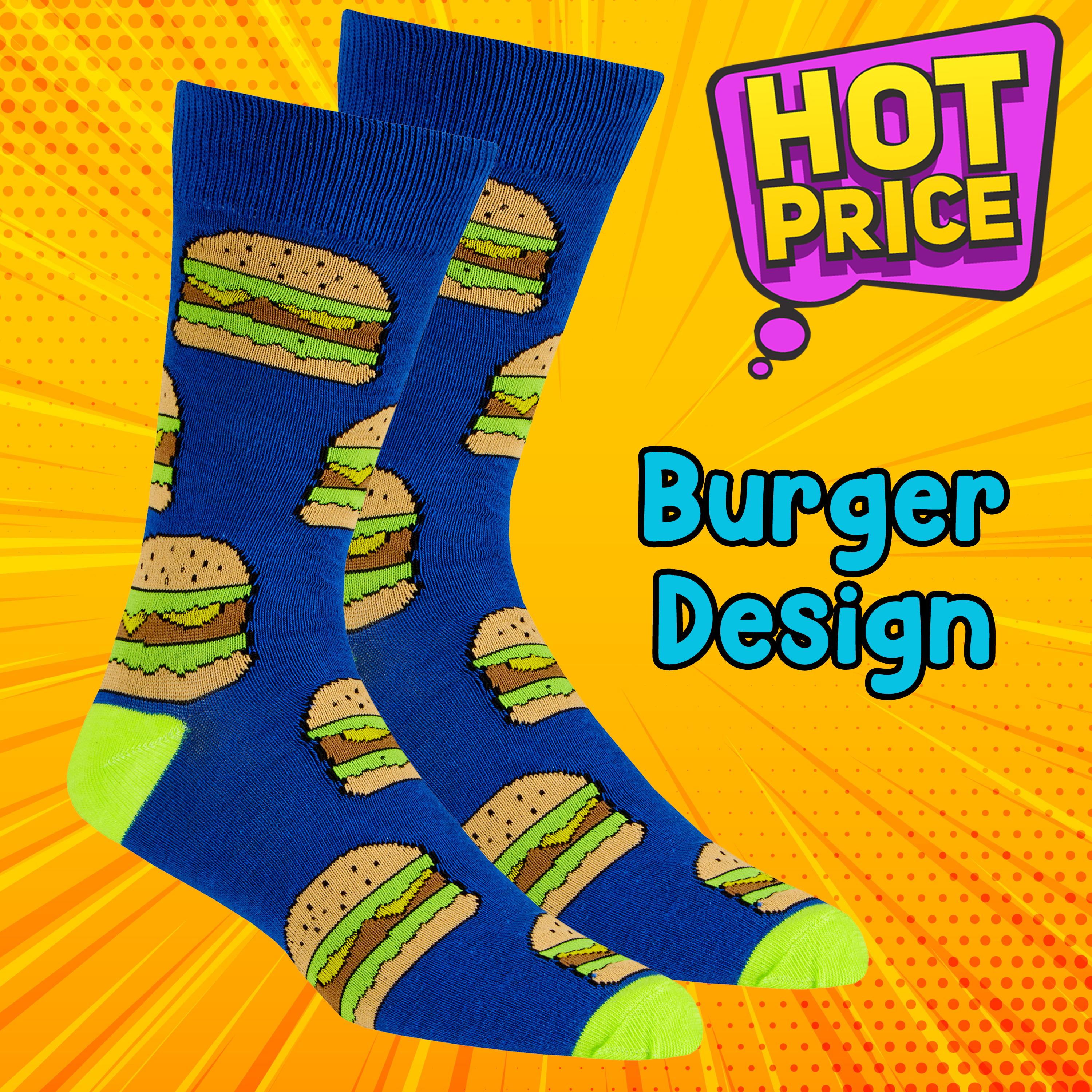 Mens Funky Socks Crew Mid Calf Novelty Cartoon Funny Cotton Rich Gift Present UK - Picture 22 of 25