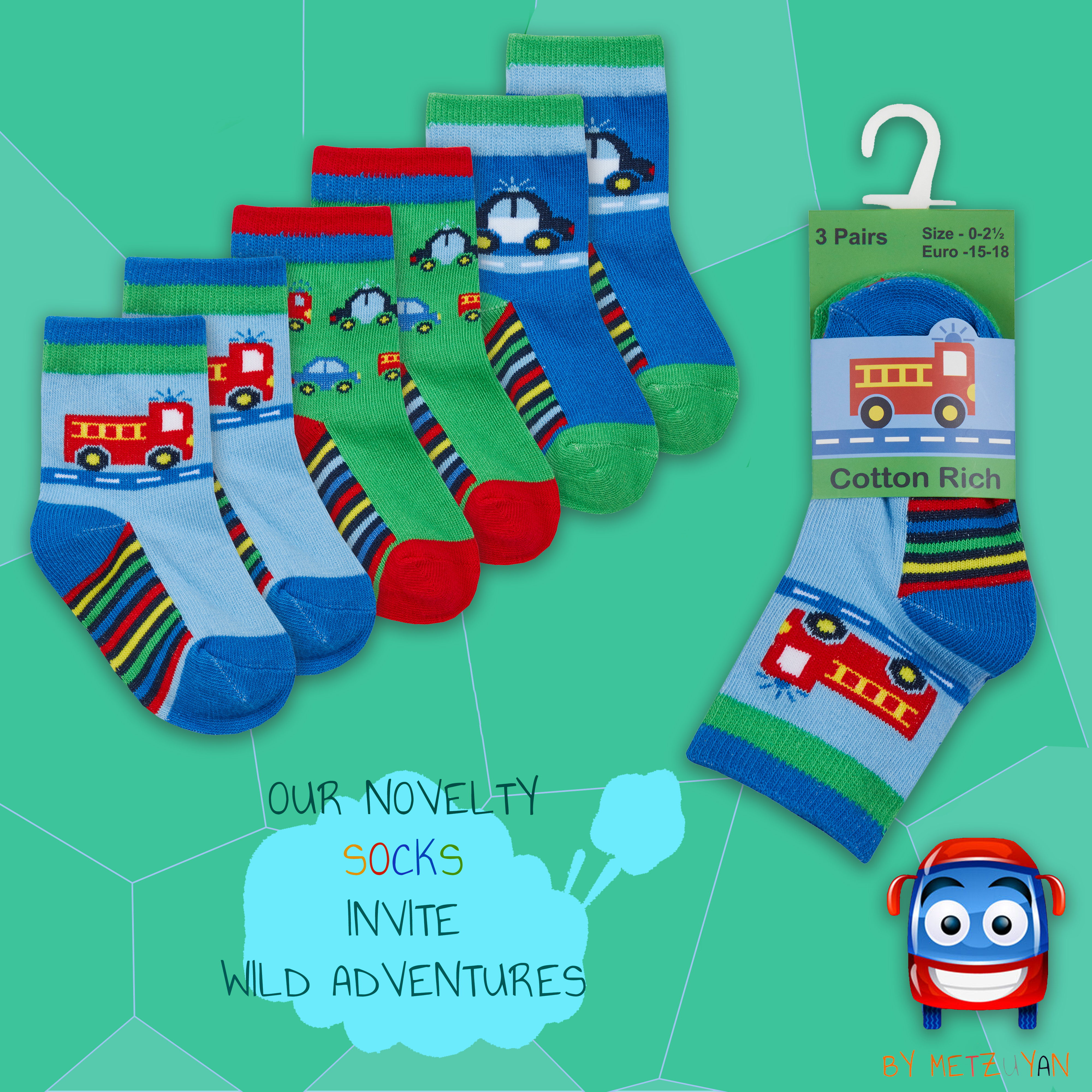 9 Pair Newborn Baby Boys Cotton Rich Socks Bundle Novelty Cars Space Dinosaur UK - Picture 13 of 13
