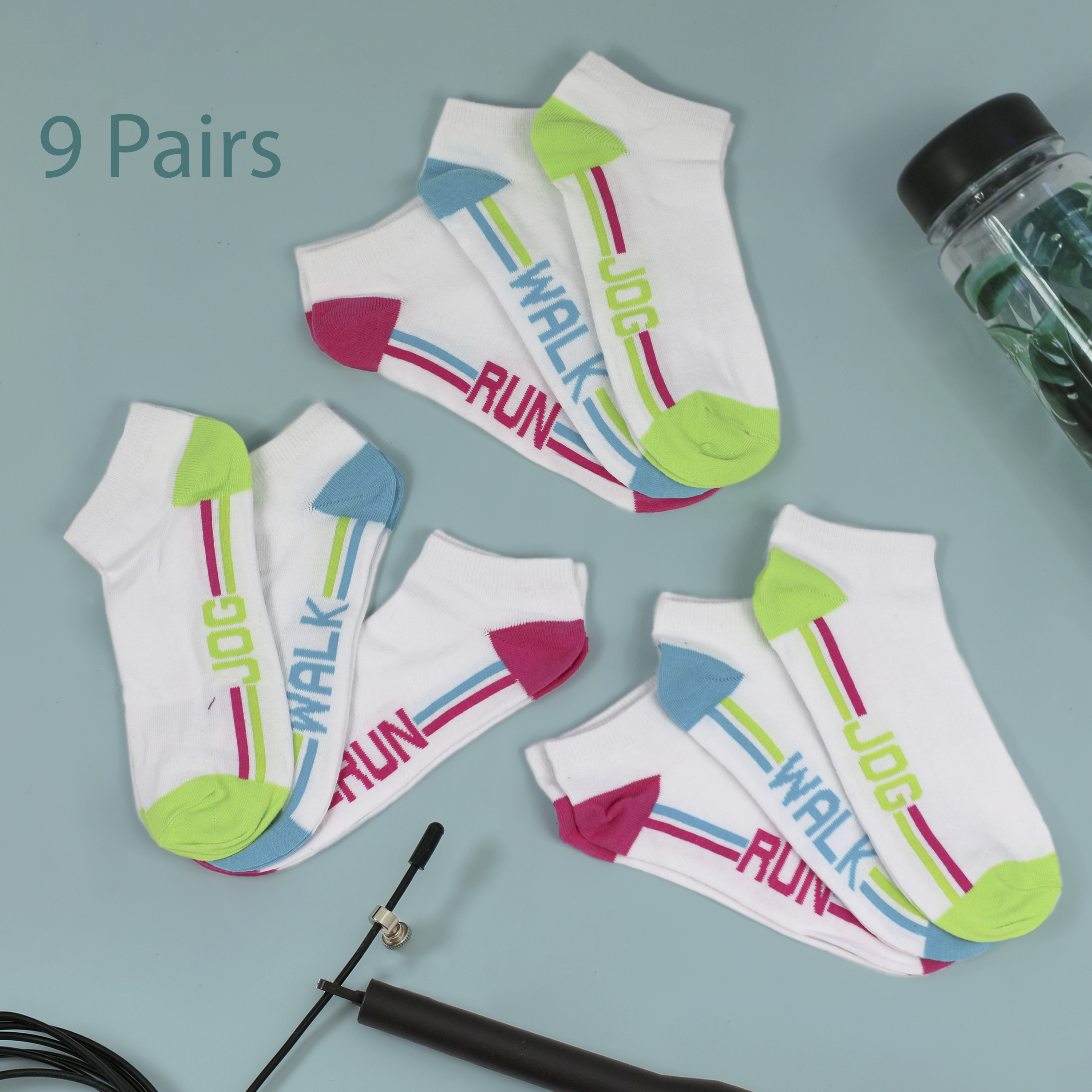 New 3 pairs of Womens Work Out Trainer Liner Gym Sports Socks Size UK 4-8