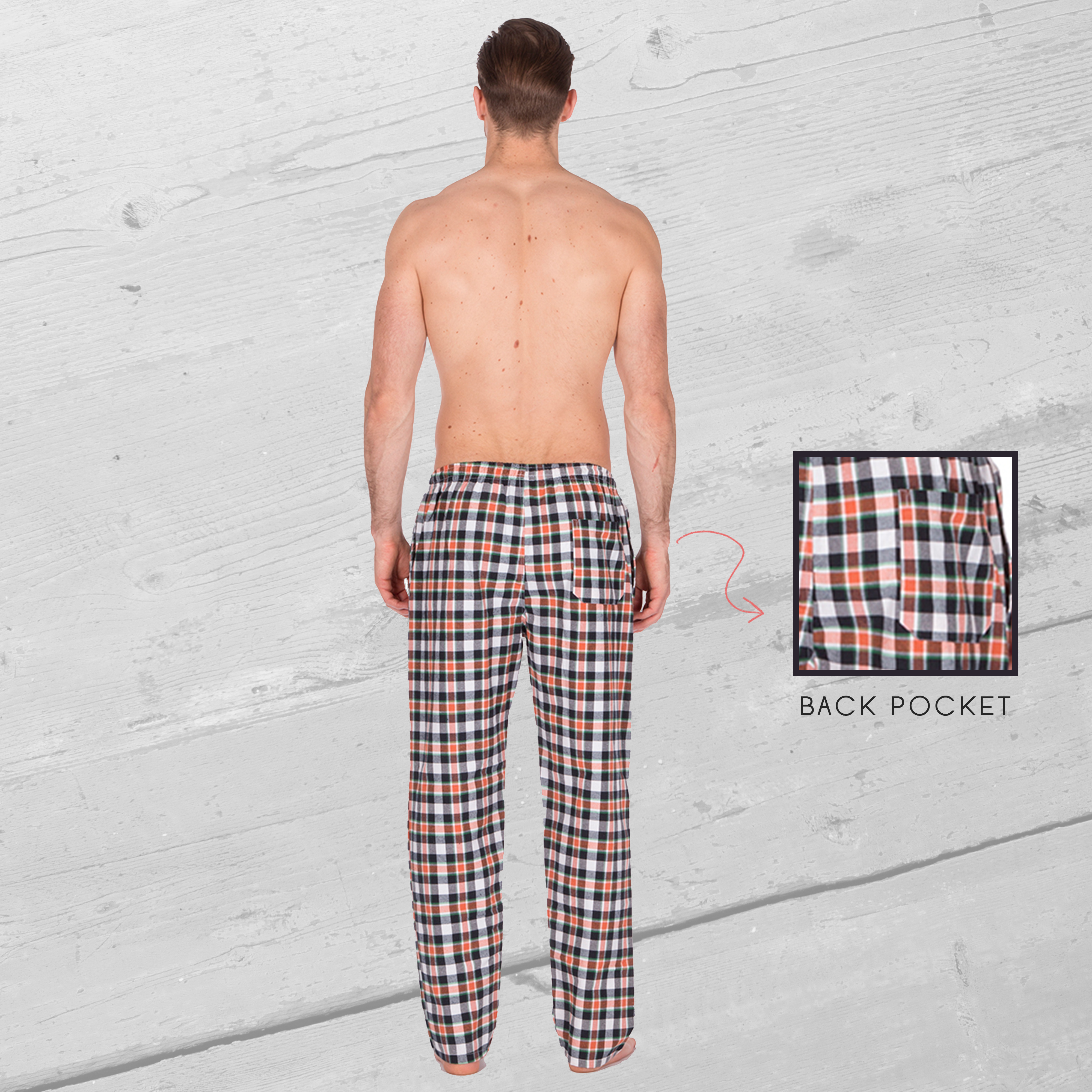 mens cuffed pyjama pants