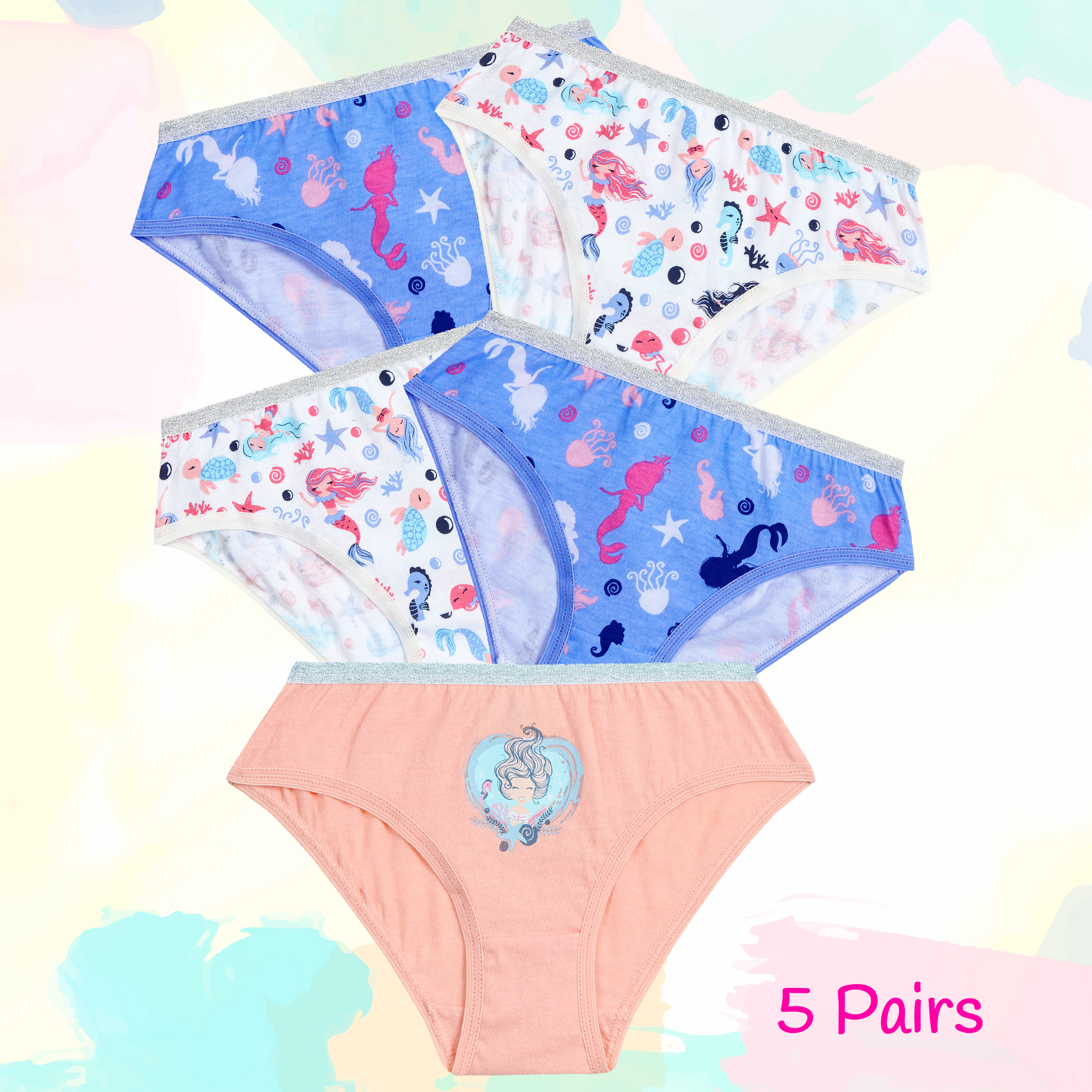 Paquete de 5 pares de brifas knickers multicompra pantalones ricos en algodón ropa interior - Imagen 14 de 34
