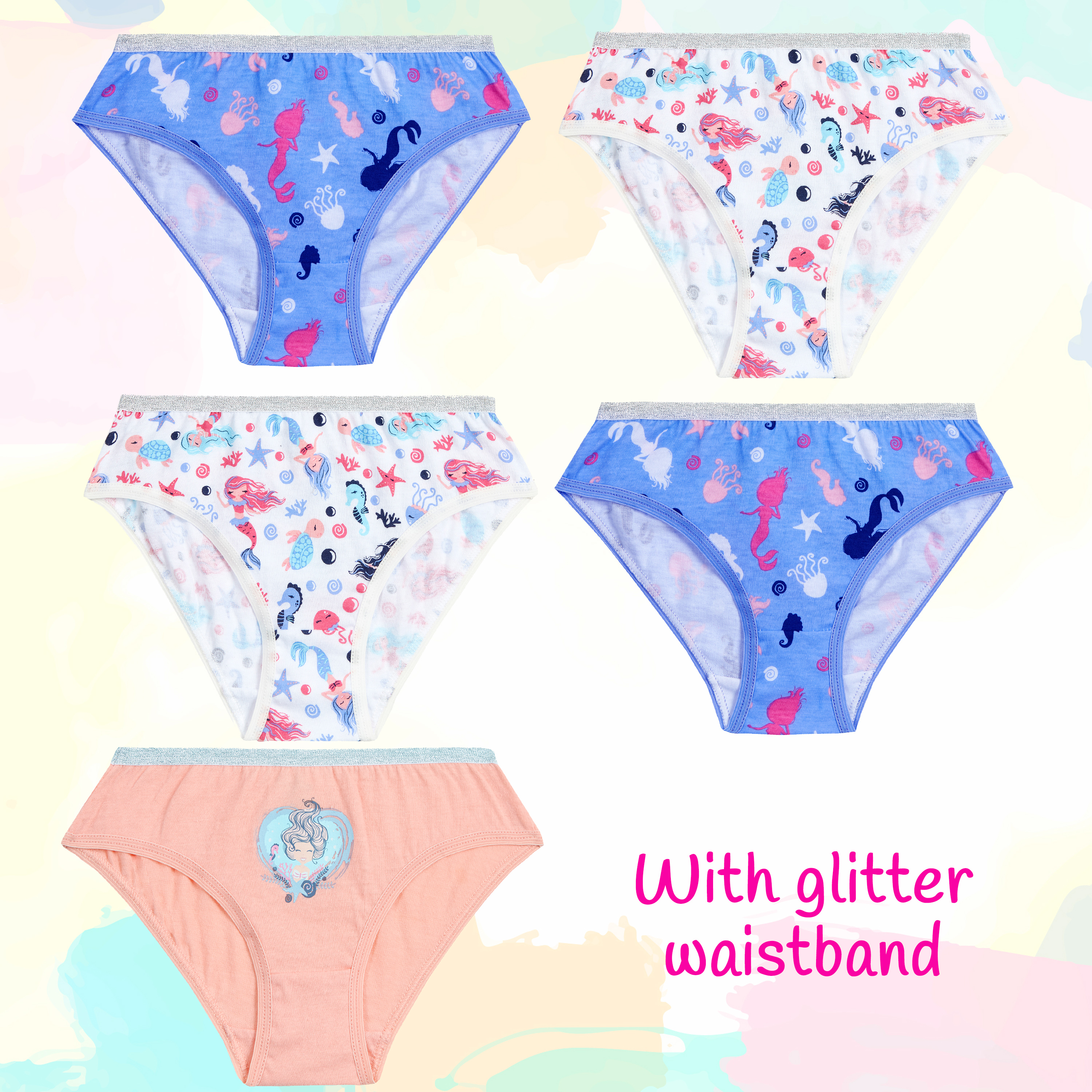 Paquete de 5 pares de brifas knickers multicompra pantalones ricos en algodón ropa interior - Imagen 13 de 34