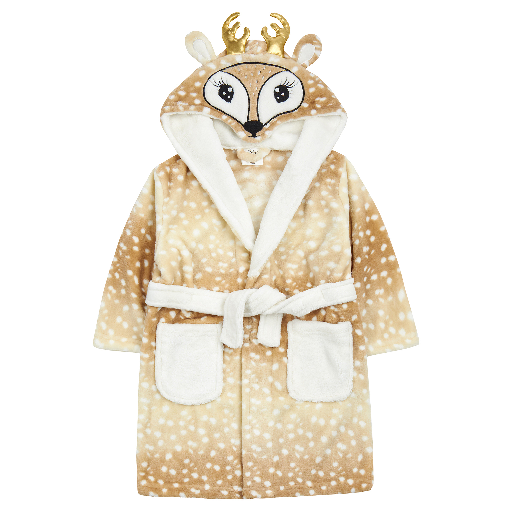 Girls Childrens Boys Dressing Gown Robe for Kids Hooded Animal Plush ...