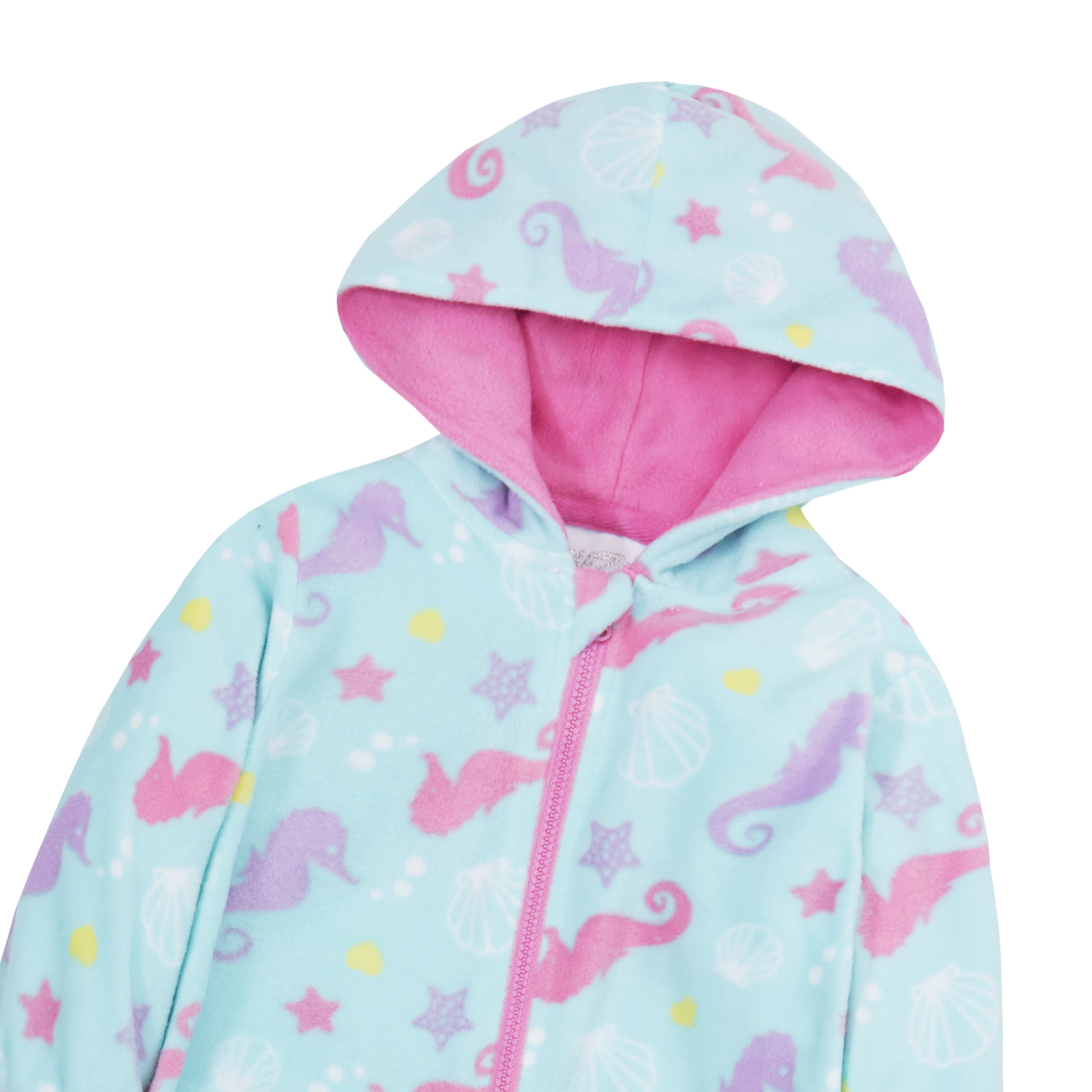 Kids Girls 1Onesie One Piece Pyjamas Jumpsuit Hooded Fleece All In One
