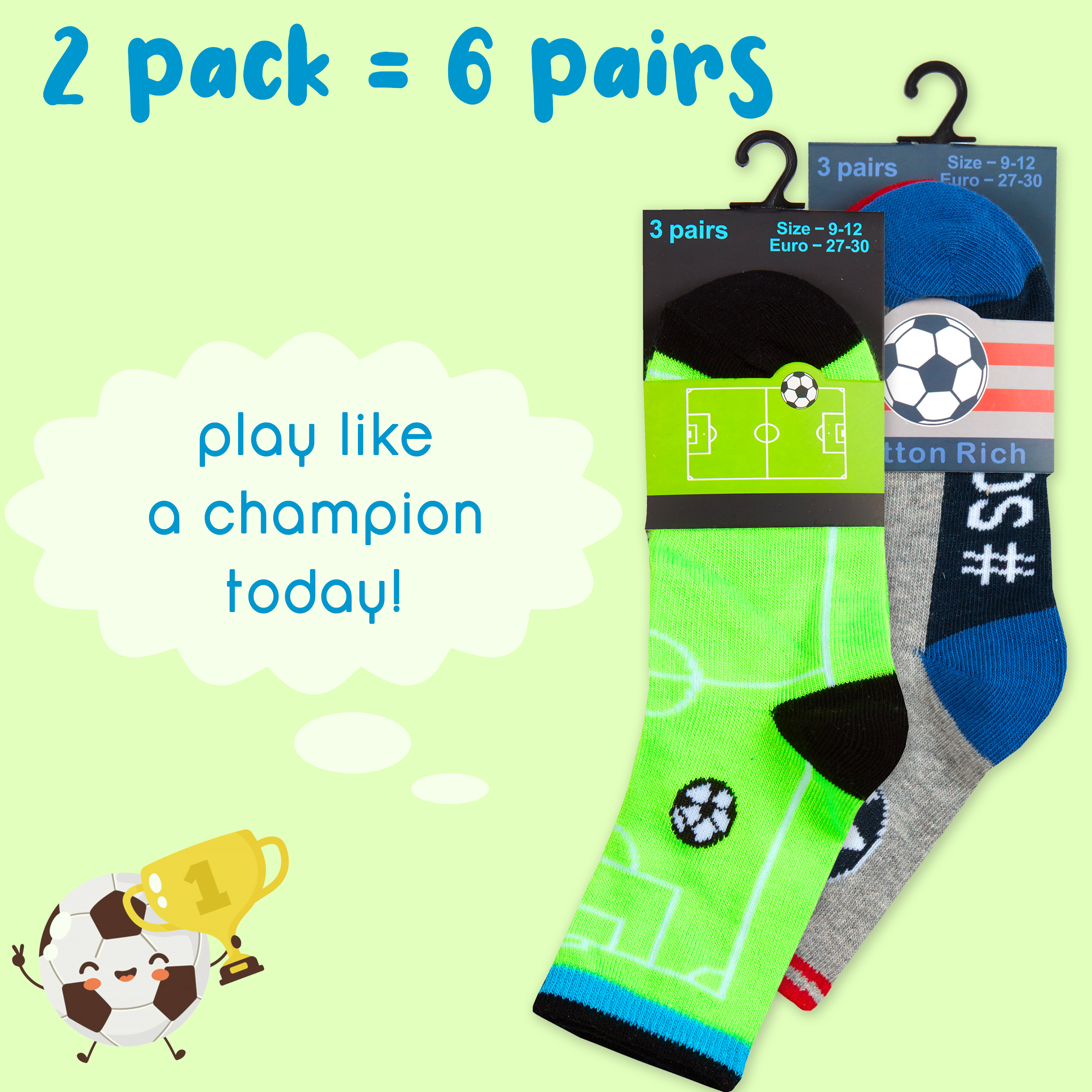 Kids Boys 6 Pairs Crew Socks Cotton Rich Novelty Cartoon Print Mid Calf Sock Set - Picture 34 of 43