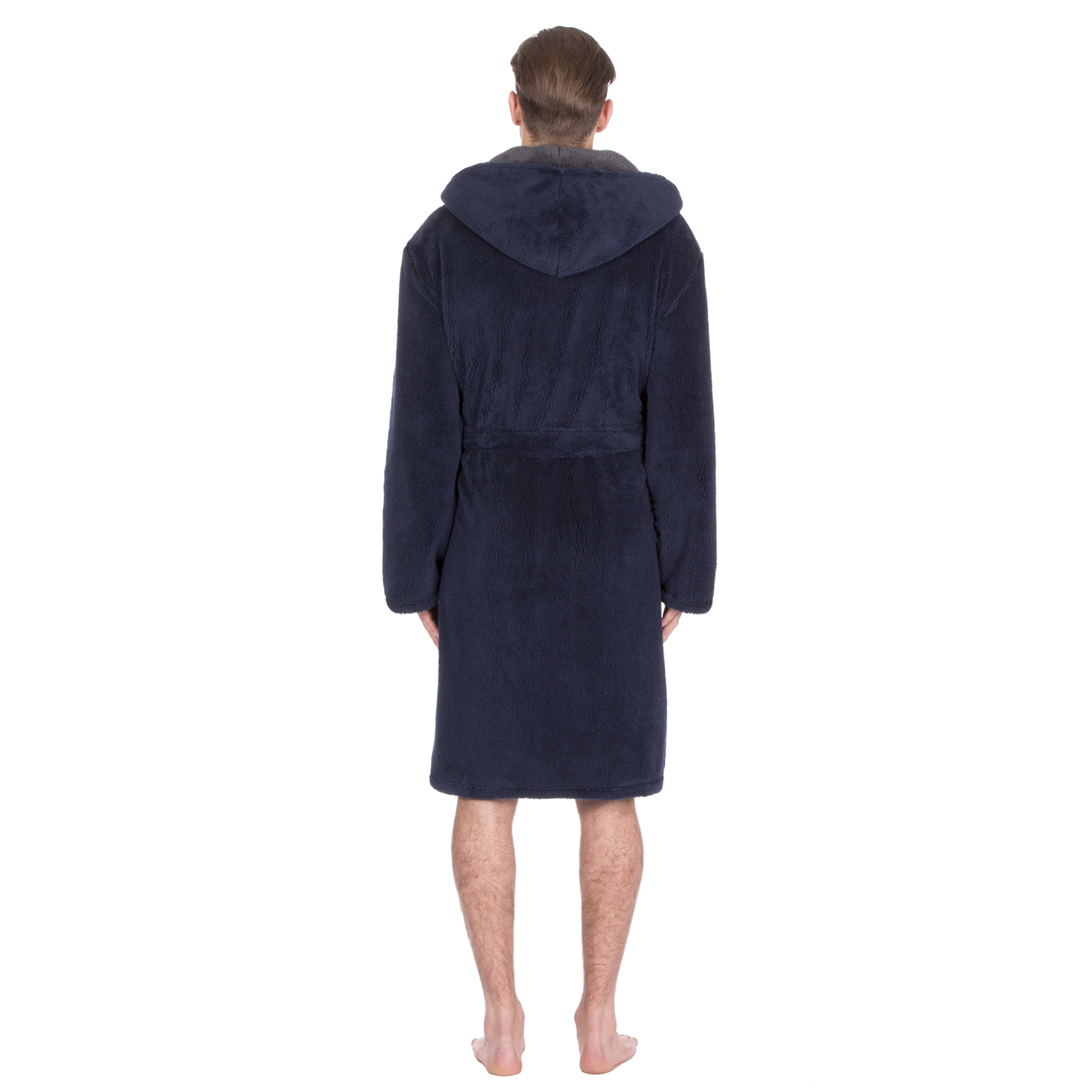 fleece hooded lounge dress