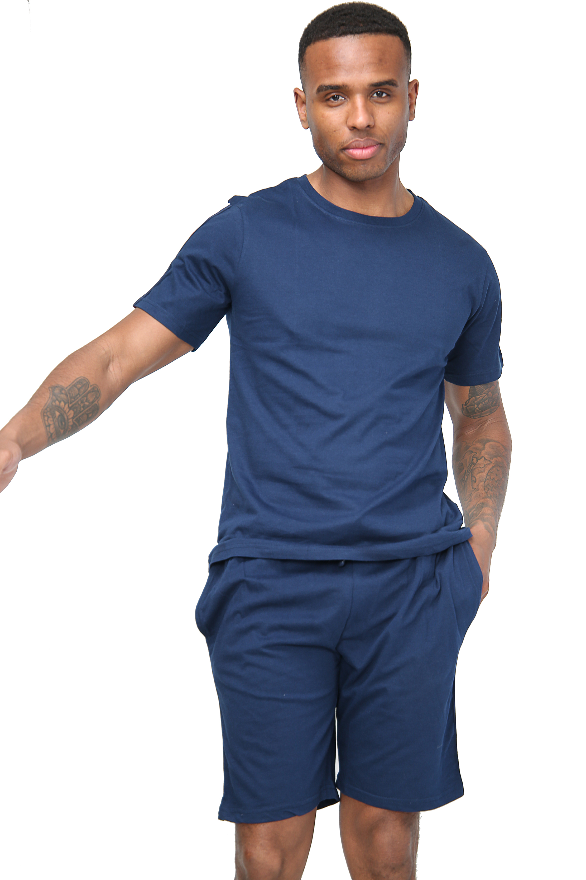 Mens Shorty Pyjamas Short Sleeve Set Nightwear Pjs Loungewear Cotton ...