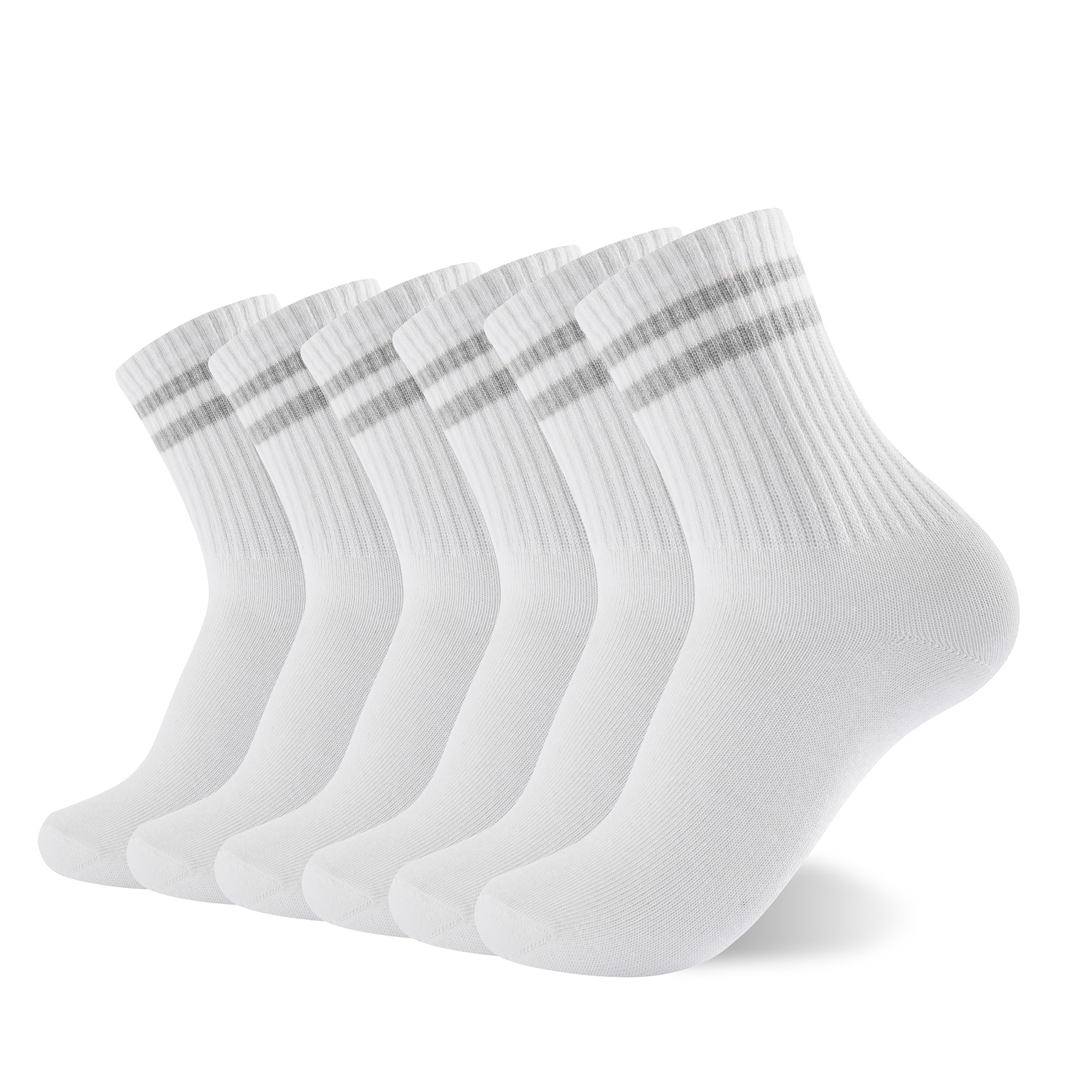 Ladies Socks Sports Gym Leisure Crop Socks 6 Pack Everyday Cushioned Size 4-8