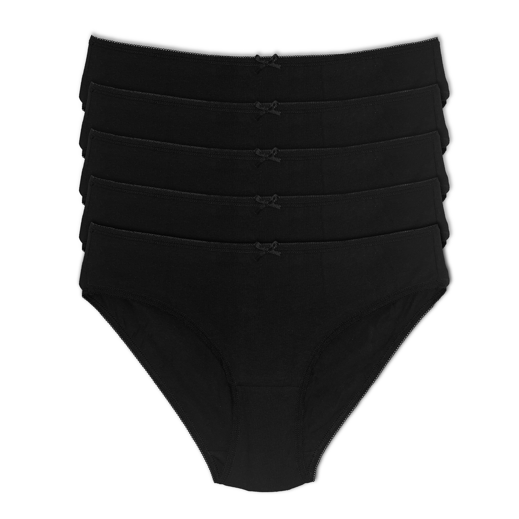 Ladies Briefs Bikini 5 Pack Underwear Knickers Lingerie Cotton Comfort Size  6-20