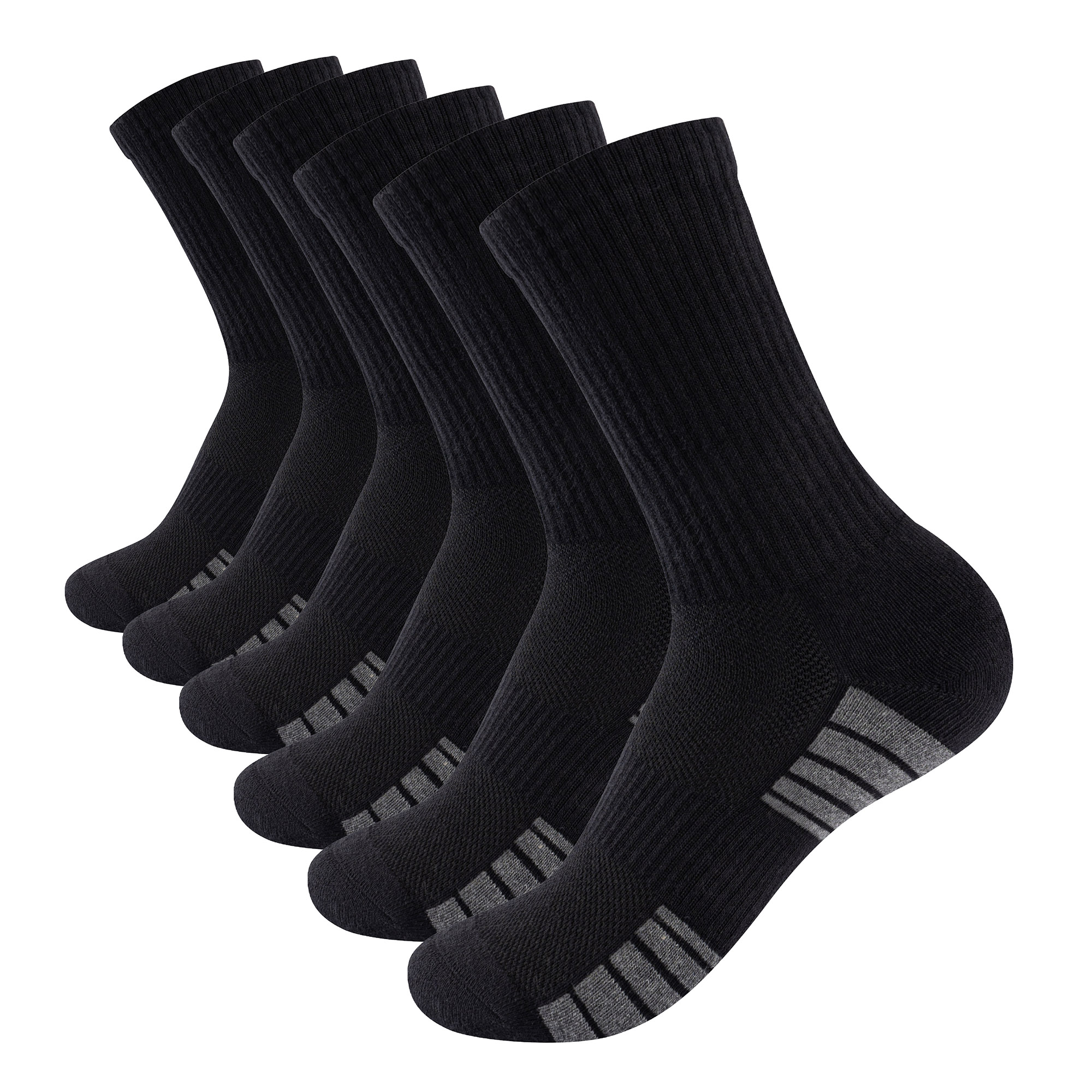 Mens Socks 6 Pairs Cushioned Sports Combed Cotton Casual Running Trainer Hiking - Picture 16 of 29