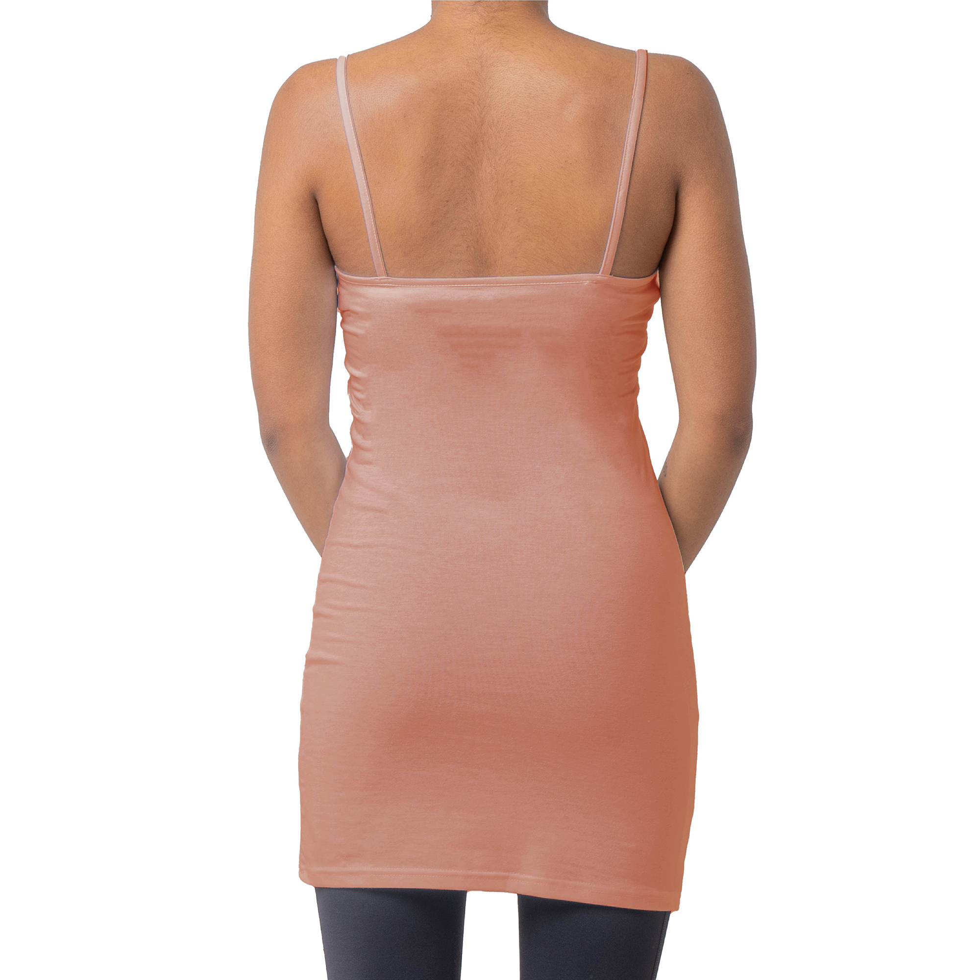 Ladies Vest Top Cami Long Line Top Soft Cotton Rich Elastane Stretch Size 8-22 - Picture 16 of 33