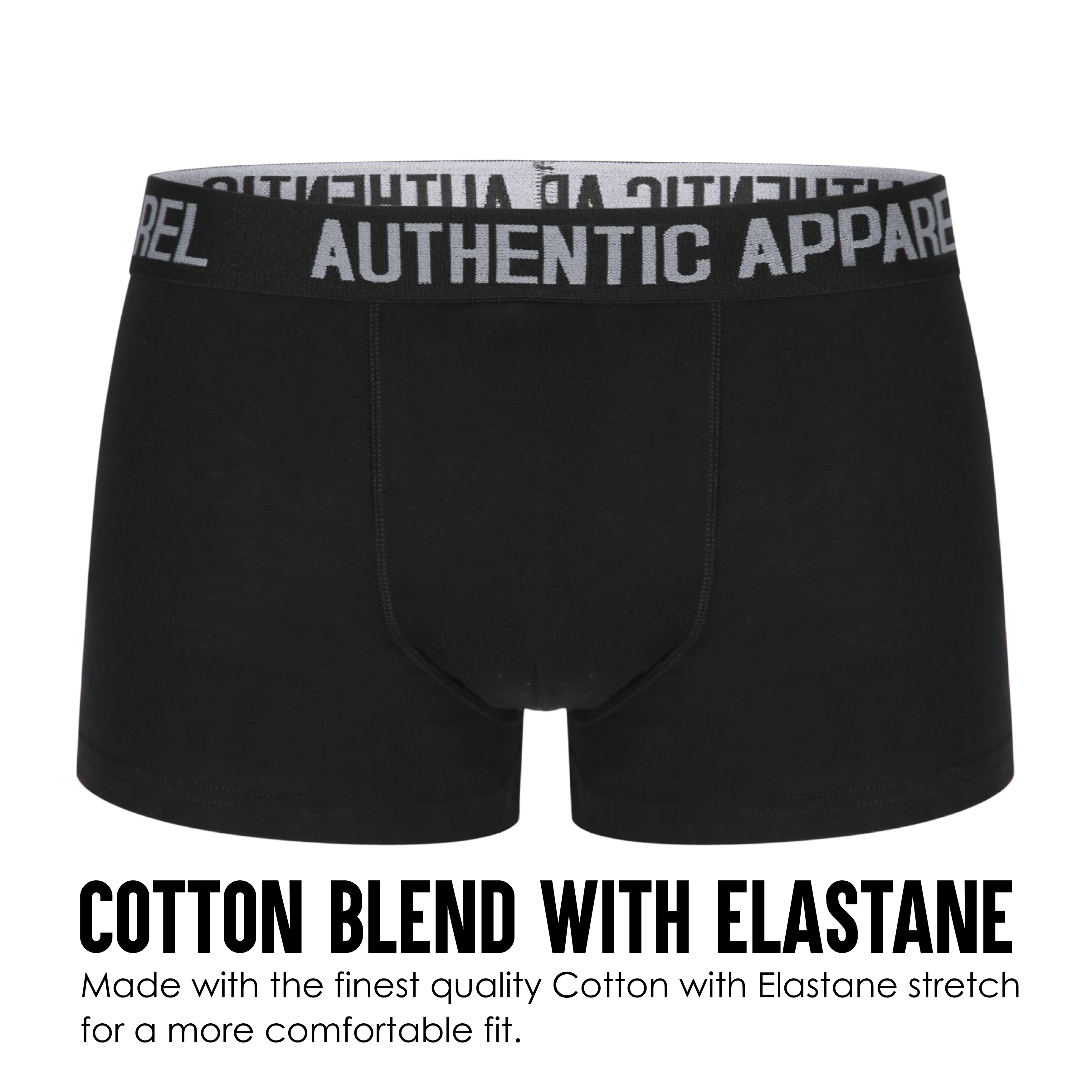 Mens 12 Pack Boxer Shorts Underwear Black Elastane Stretch Boxers Size S-XL