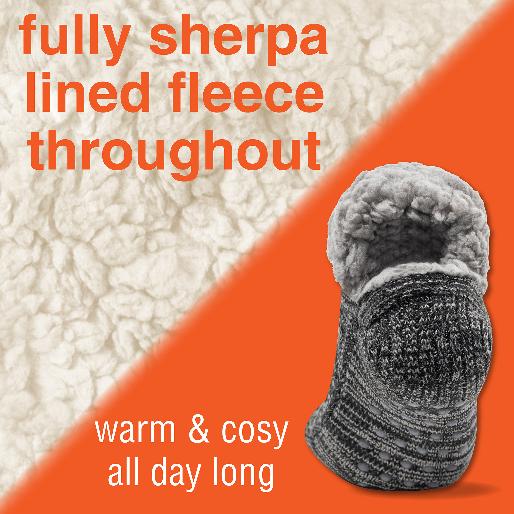 Mens & Ladies Sherpa Lined Slipper Socks Super Soft Cosy Winter Lounge Socks - Picture 4 of 26