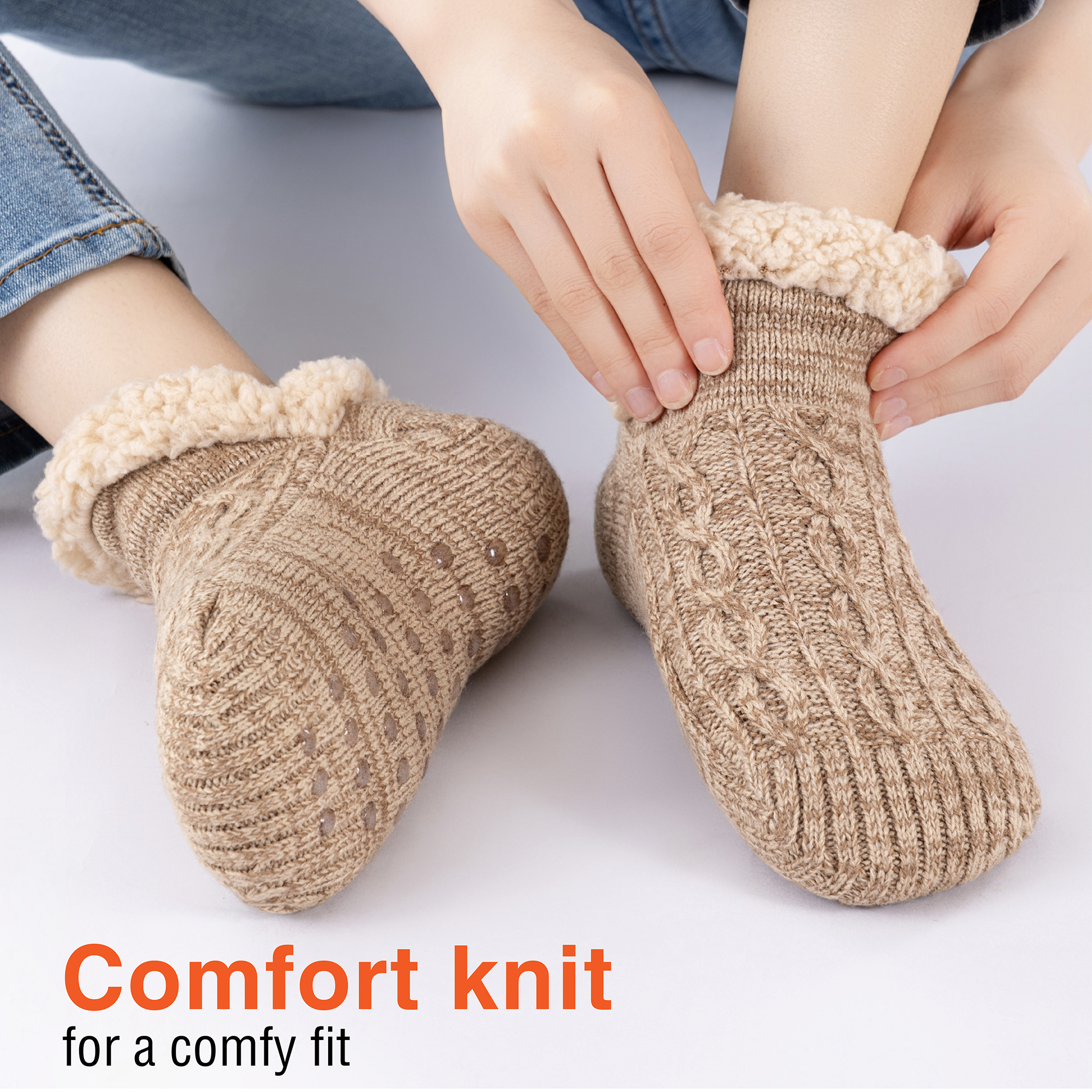 Mens & Ladies Sherpa Lined Slipper Socks Super Soft Cosy Winter Lounge Socks - Picture 20 of 26