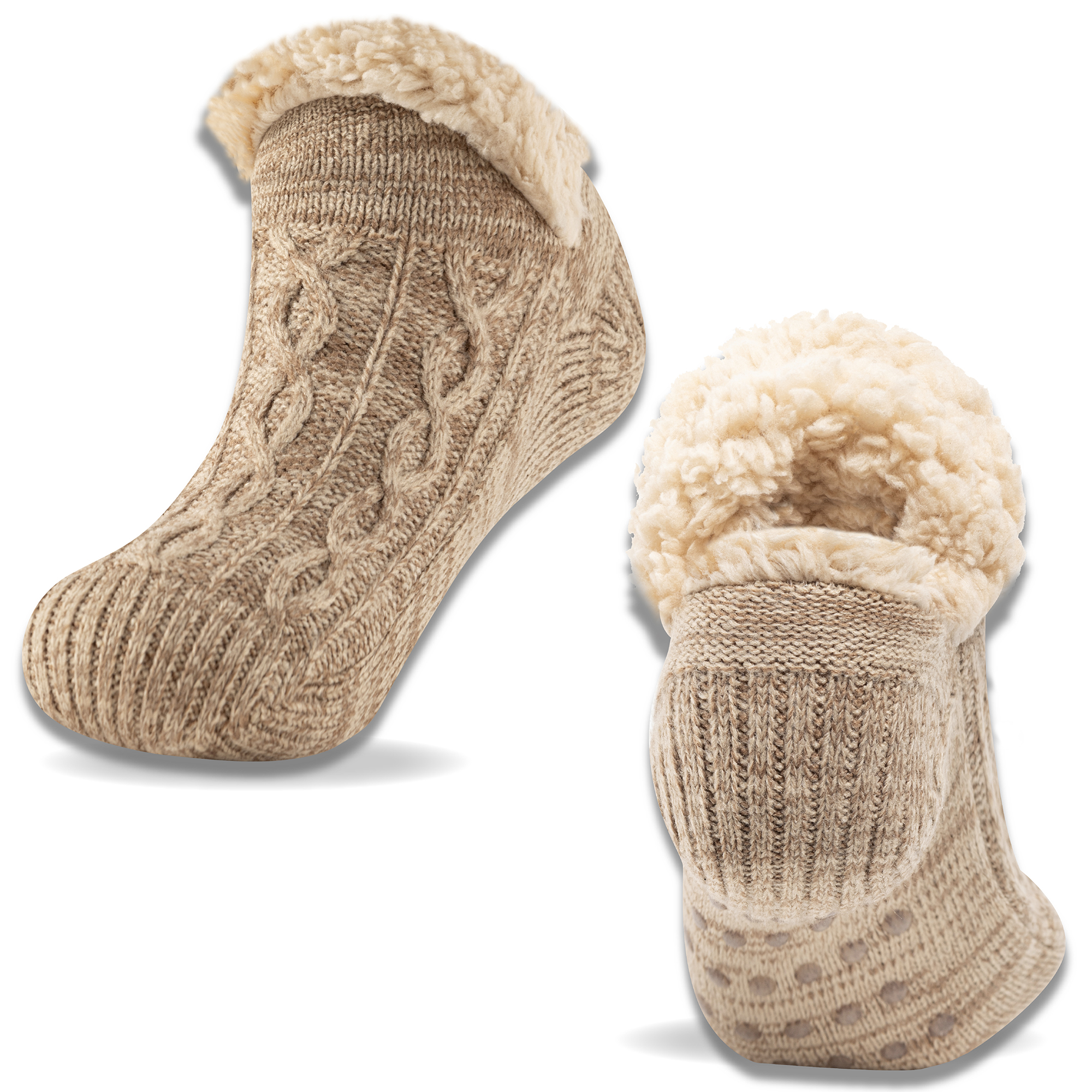 Mens & Ladies Sherpa Lined Slipper Socks Super Soft Cosy Winter Lounge Socks - Picture 15 of 26