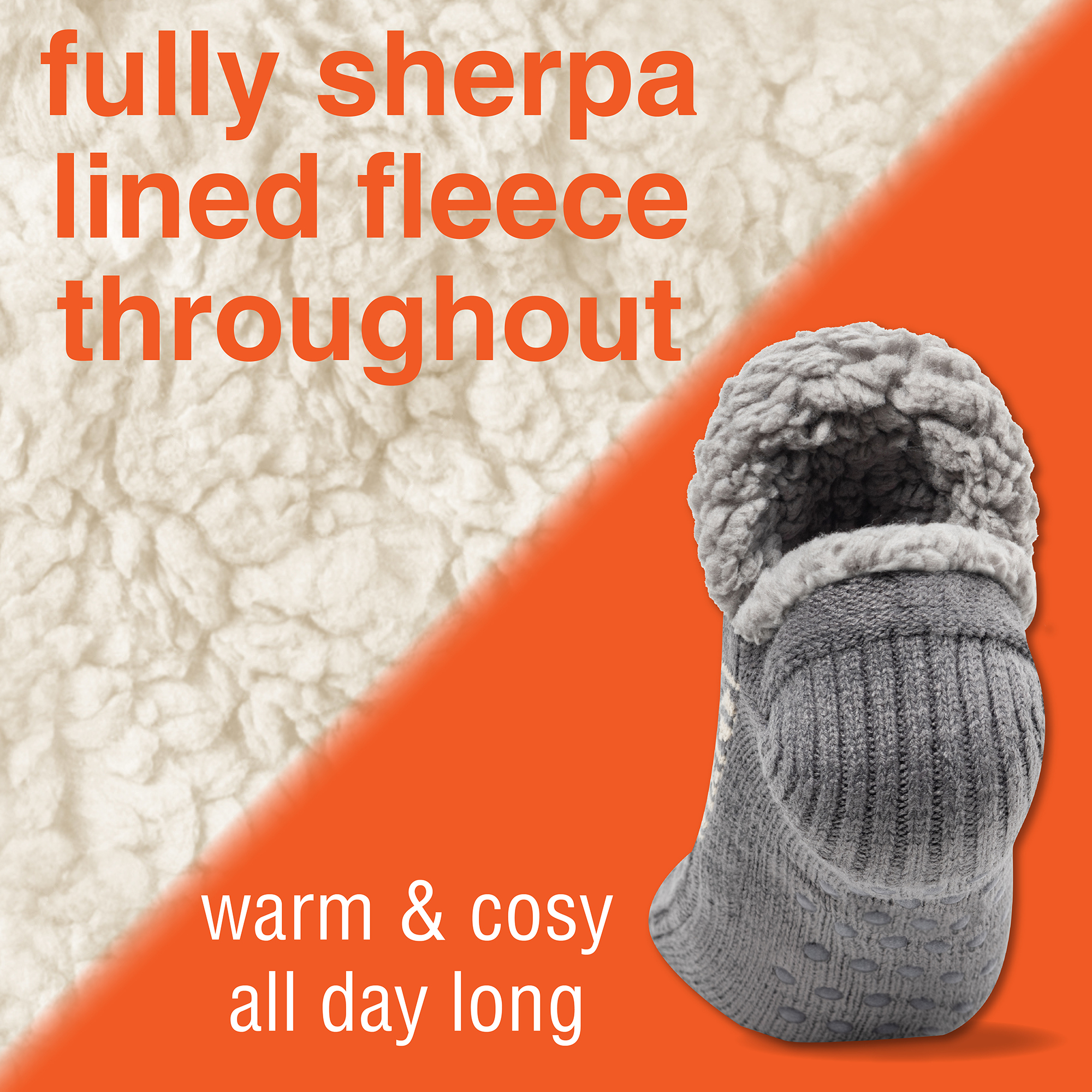 Mens & Ladies Sherpa Lined Slipper Socks Super Soft Cosy Winter Lounge Socks - Picture 11 of 26