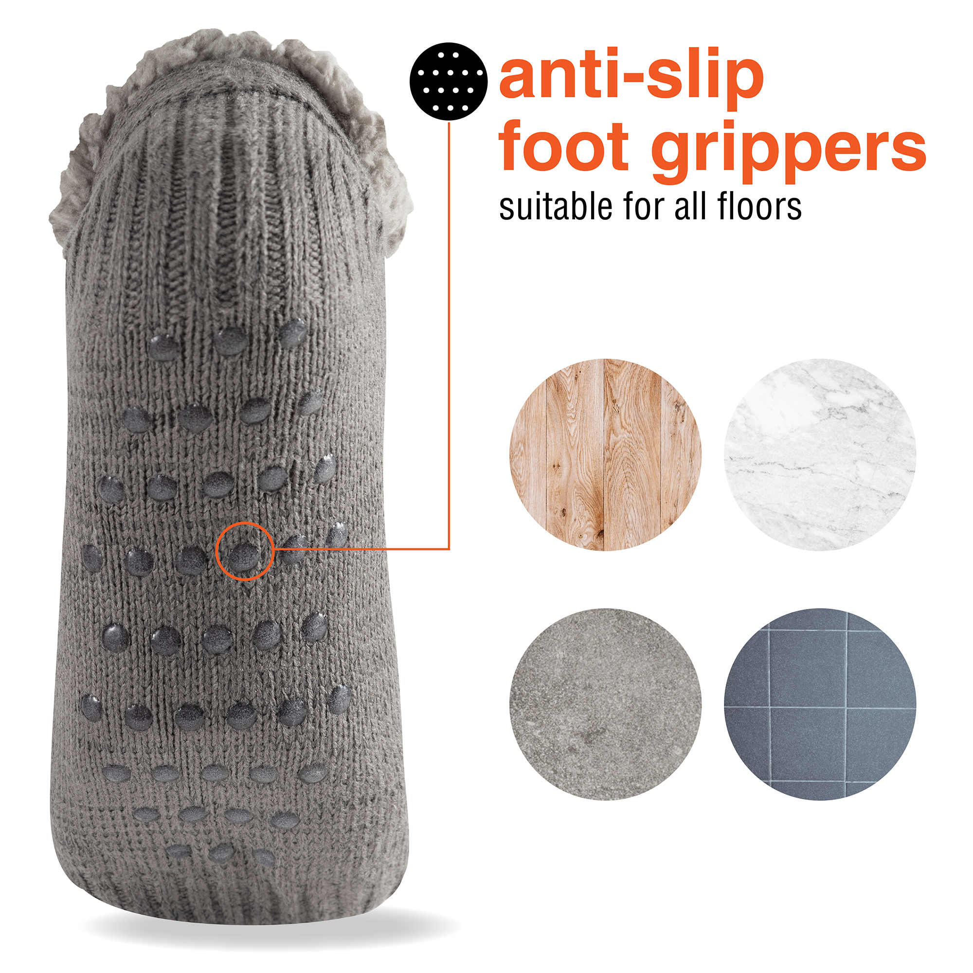 Mens & Ladies Sherpa Lined Slipper Socks Super Soft Cosy Winter Lounge Socks - Picture 10 of 26