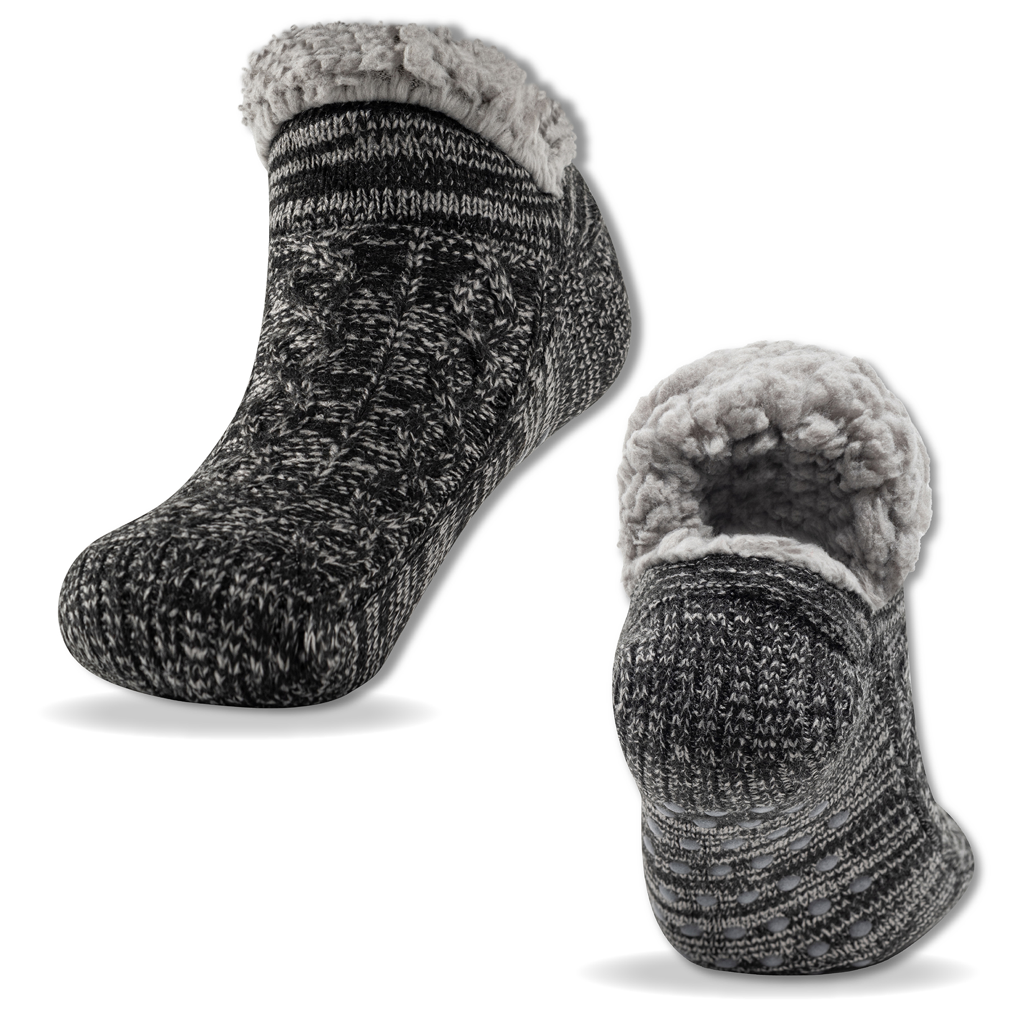 Mens & Ladies Sherpa Lined Slipper Socks Super Soft Cosy Winter Lounge Socks - Picture 3 of 26