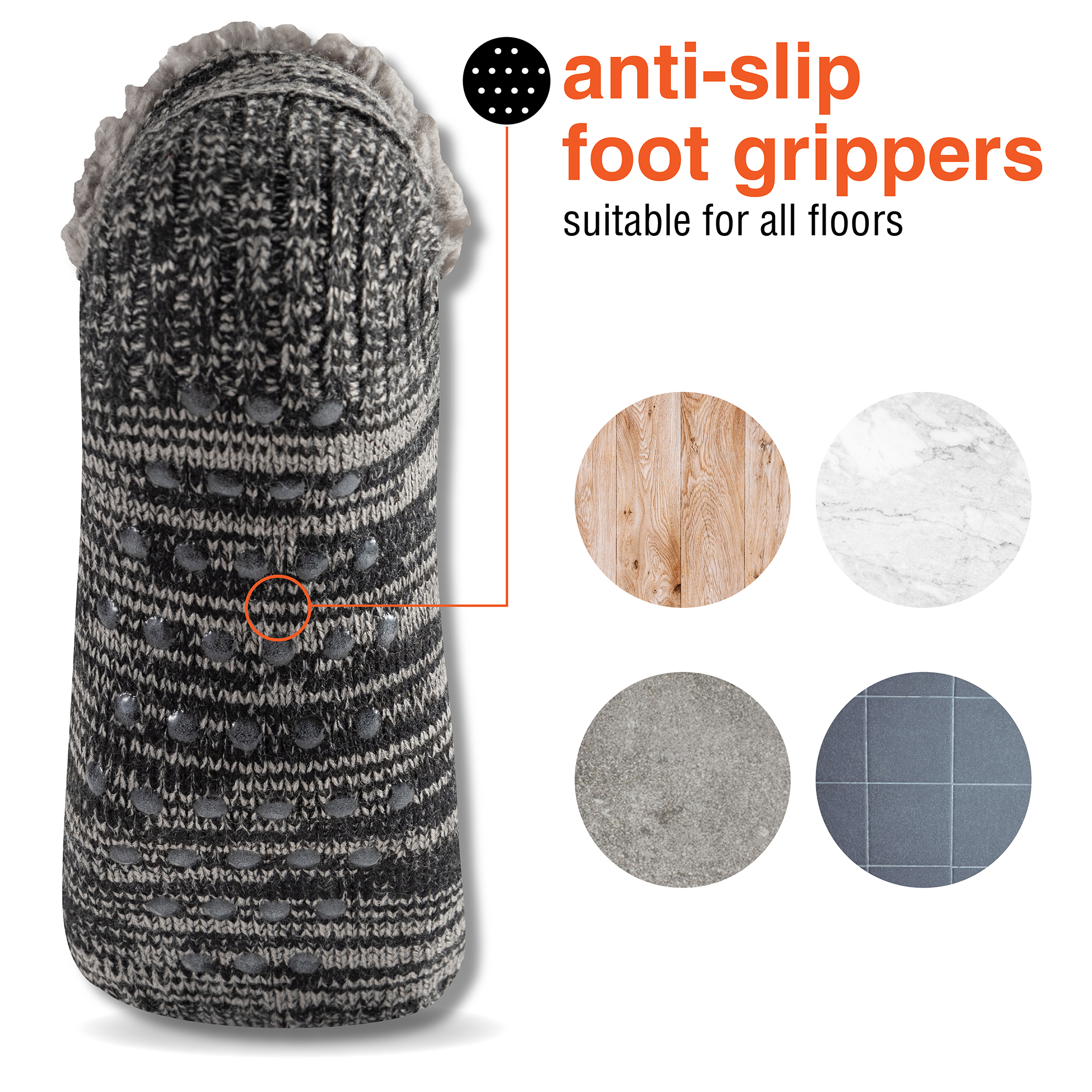 Mens & Ladies Sherpa Lined Slipper Socks Super Soft Cosy Winter Lounge Socks - Picture 5 of 26