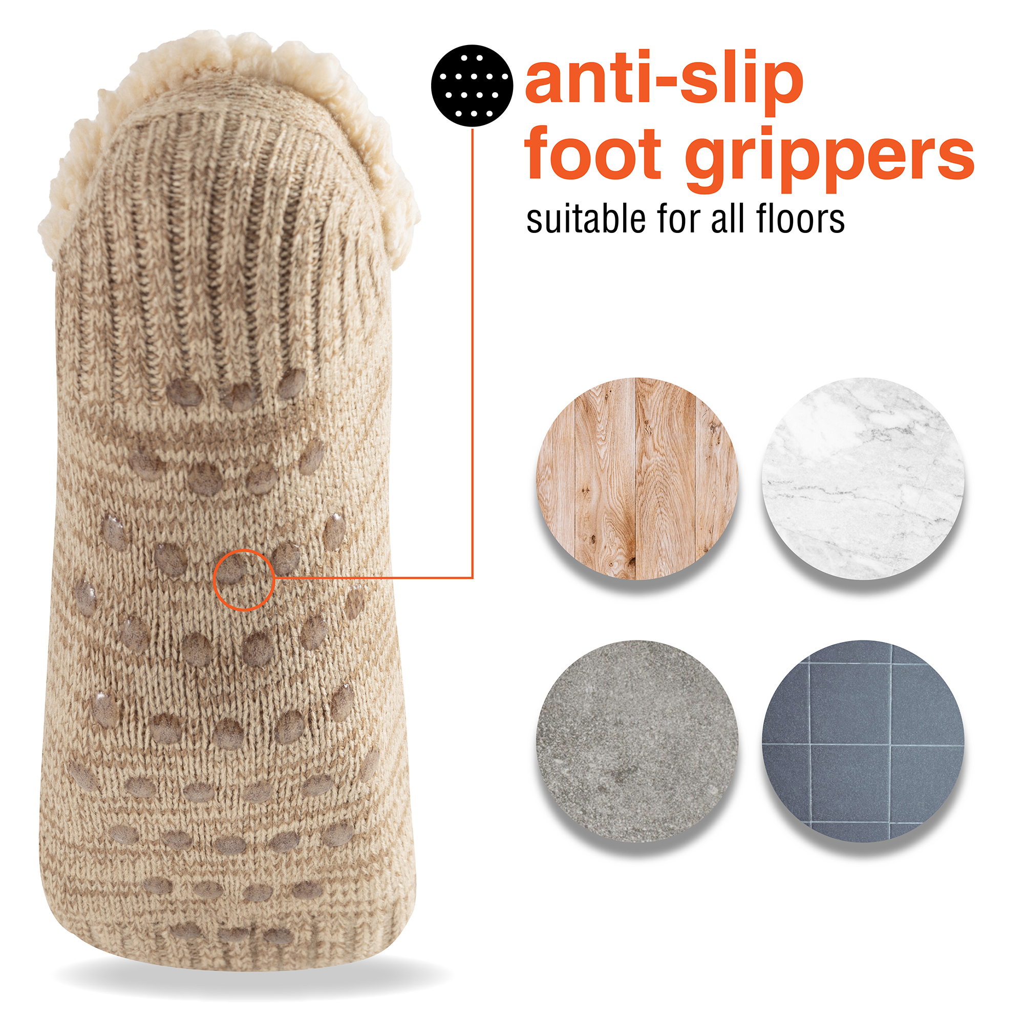 Mens & Ladies Sherpa Lined Slipper Socks Super Soft Cosy Winter Lounge Socks - Picture 16 of 26