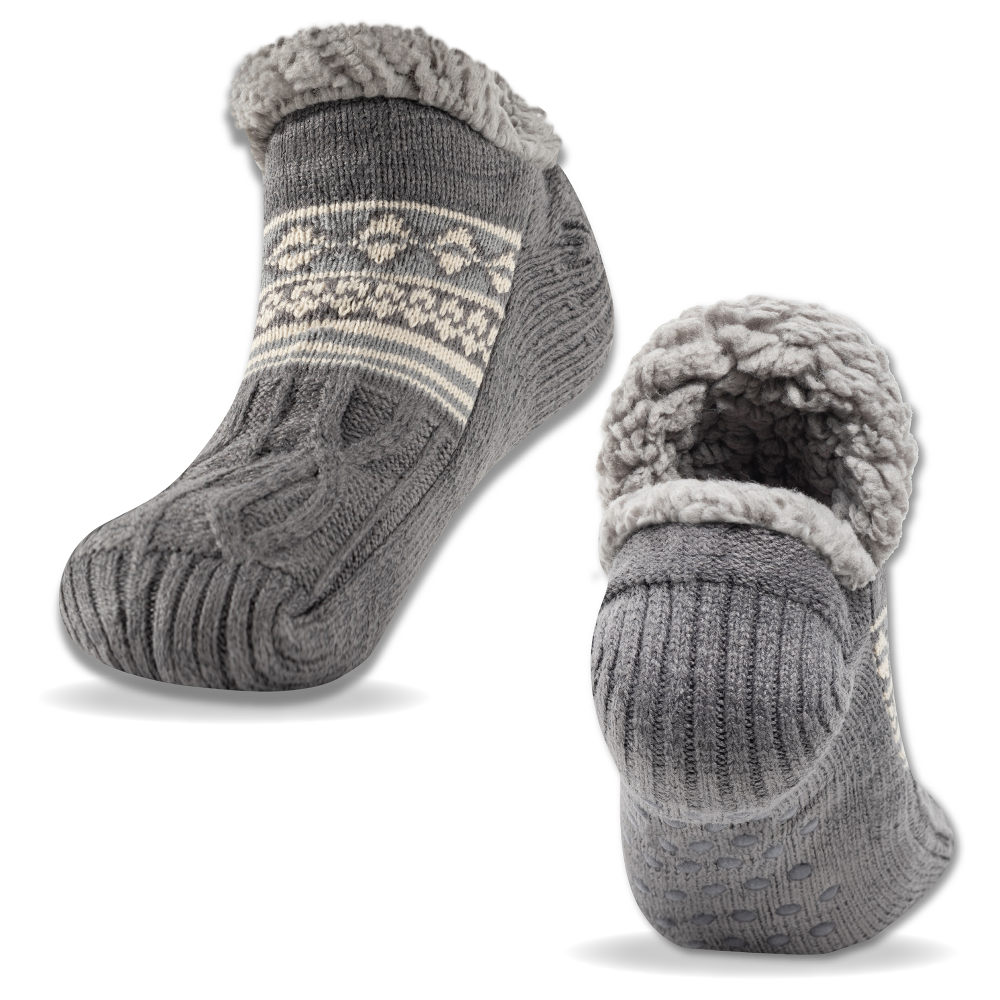 Mens & Ladies Sherpa Lined Slipper Socks Super Soft Cosy Winter Lounge Socks - Picture 9 of 26