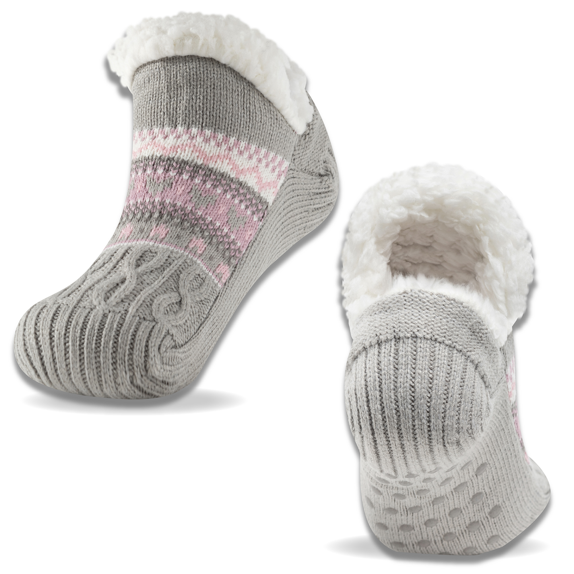 Mens & Ladies Sherpa Lined Slipper Socks Super Soft Cosy Winter Lounge Socks - Picture 21 of 26
