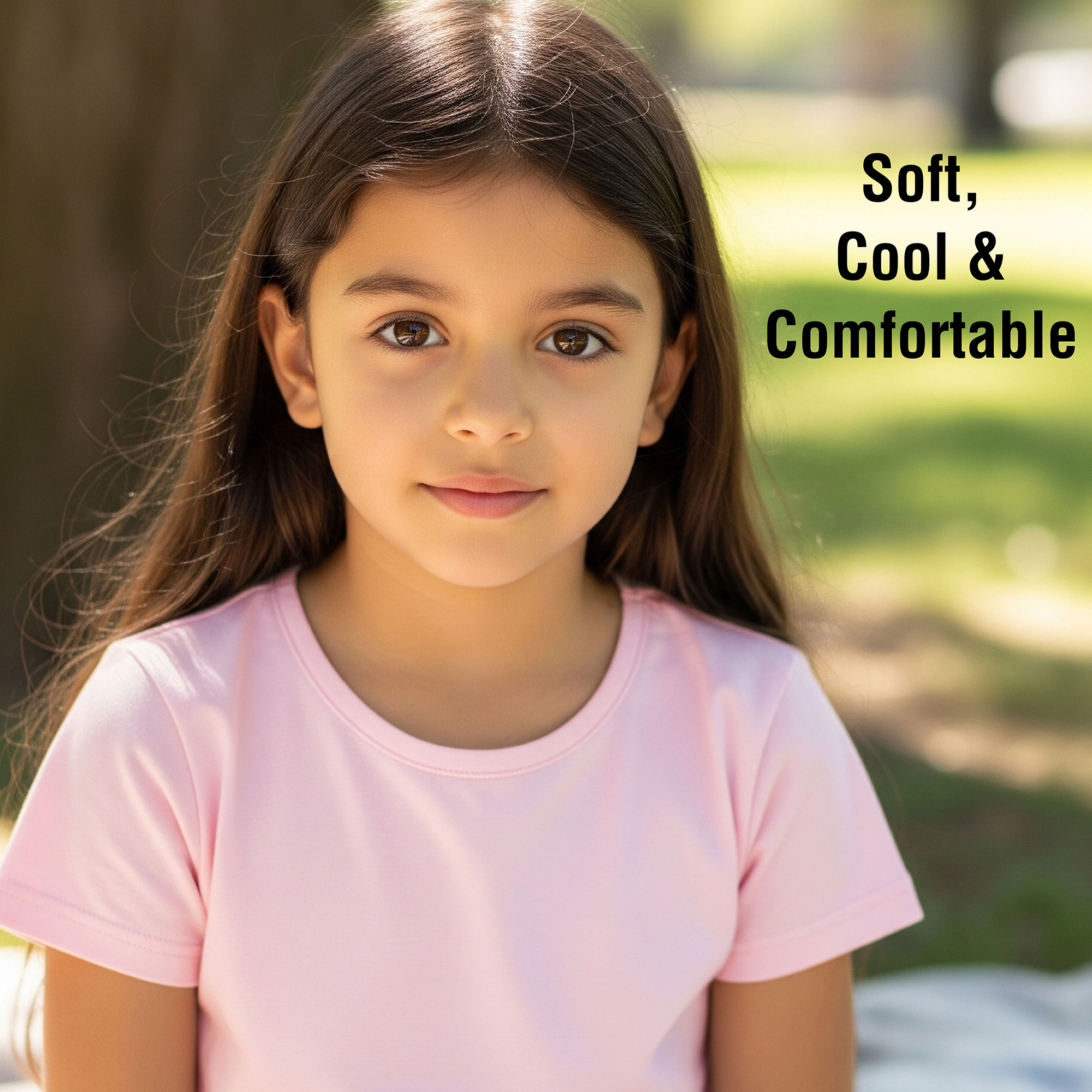 Girls T-Shirt 4 Pack Coloured 100% Cotton T-Shirts Tee Crew Neck Size 4-13 Years - Picture 4 of 13