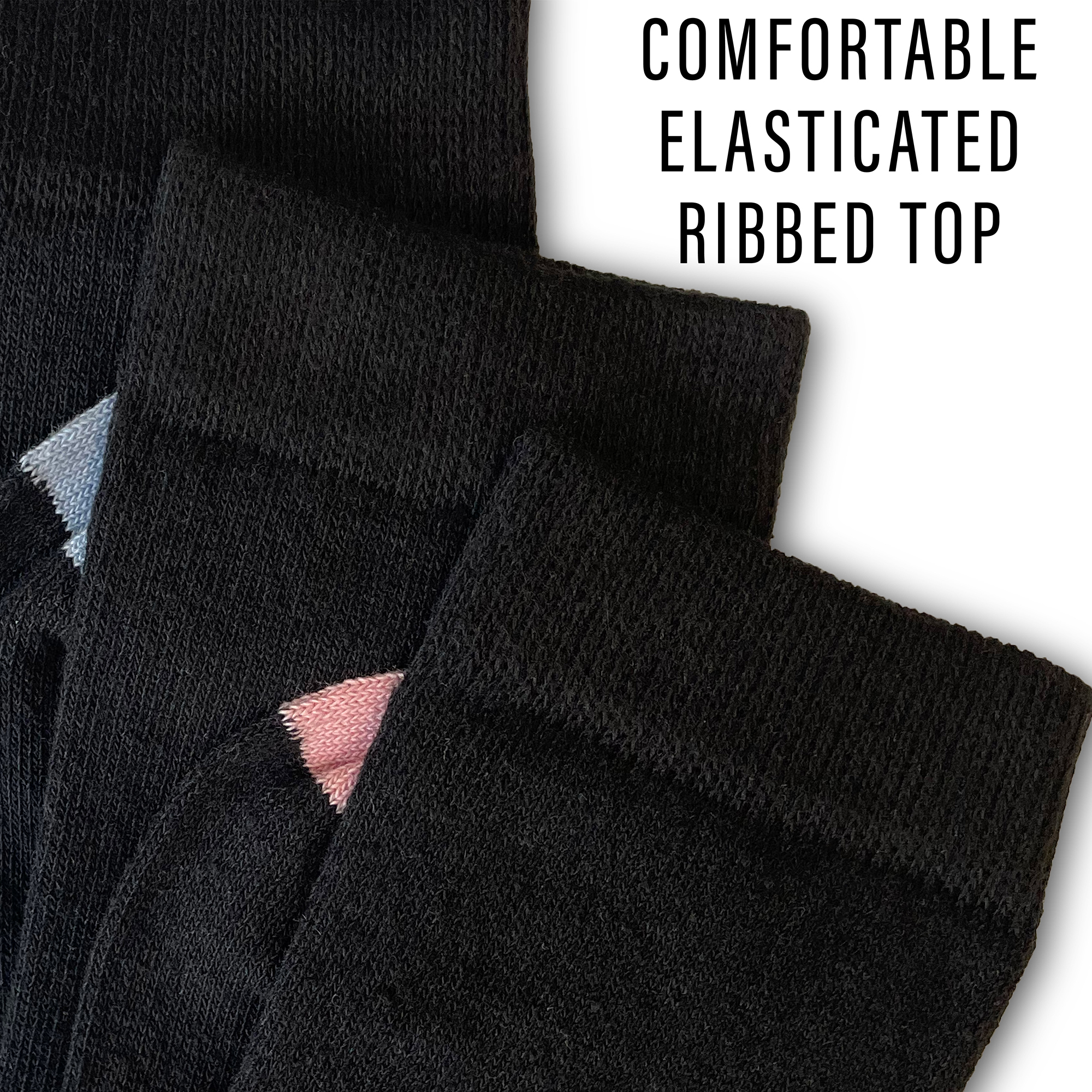 Ladies Socks 12 Pairs Black Ankle Cotton Blend Work Everyday Socks Size UK 4-8 - Picture 8 of 11