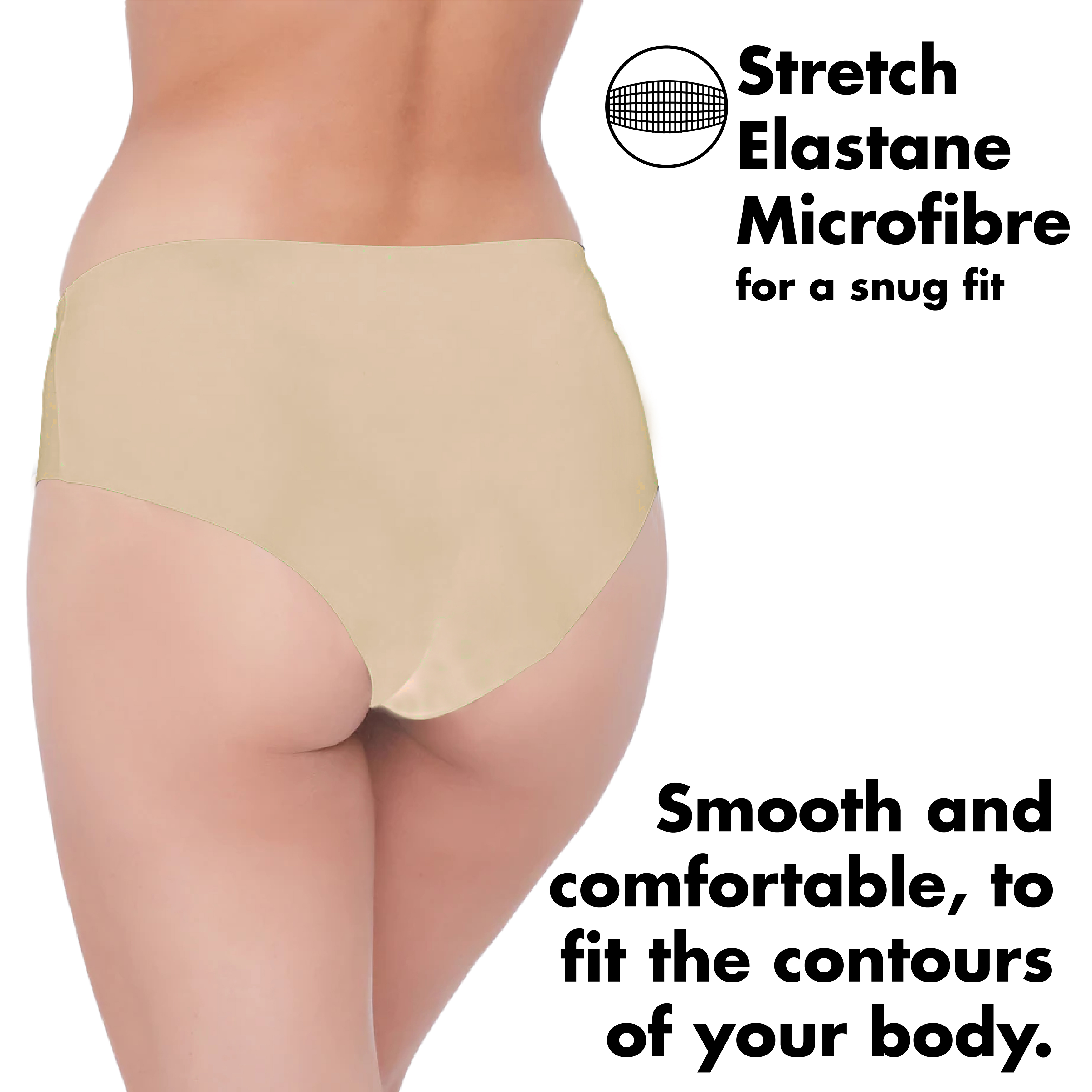 Ladies Short Briefs 5 Pack No Vpl No Panty Lines Underwear Stretch
