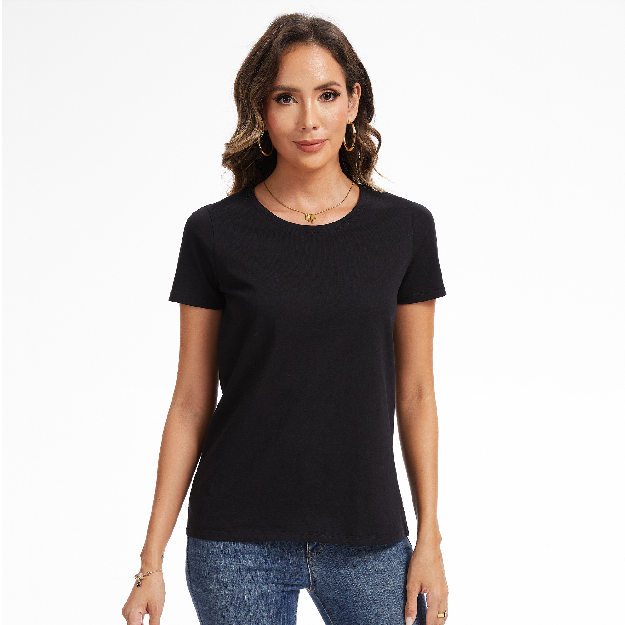 Ladies T-Shirt 3 Pack Coloured 100% Cotton T-Shirts Tee Crew Neck Size S-4XL - Picture 9 of 31