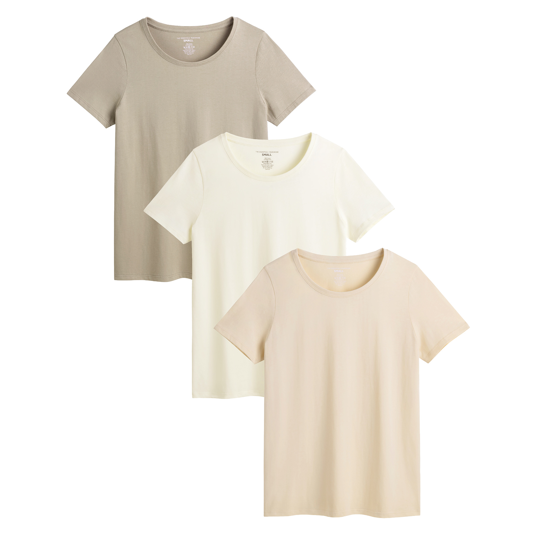 Ladies T-Shirt 3 Pack Coloured 100% Cotton T-Shirts Tee Crew Neck Size S-4XL - Picture 26 of 31