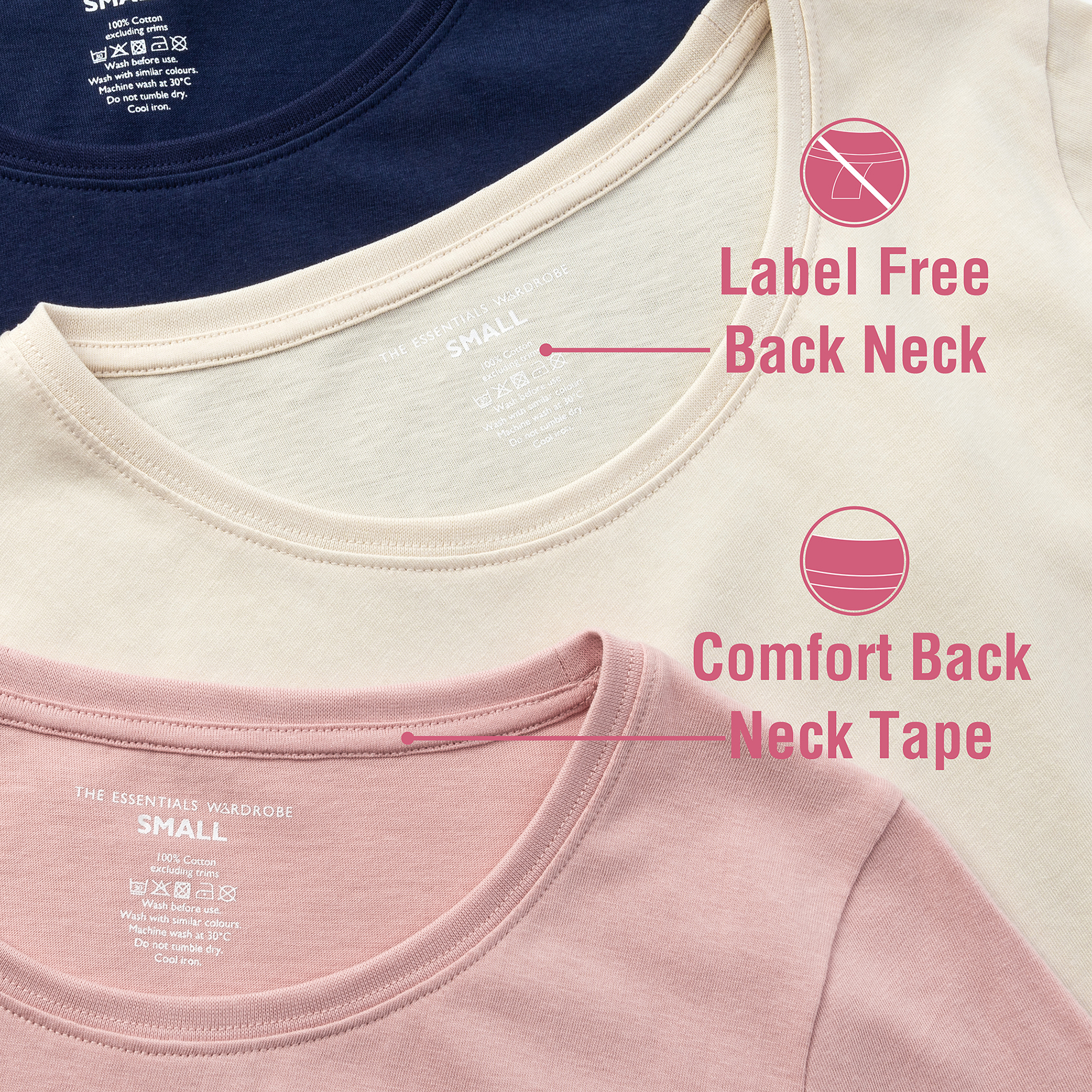 Ladies T-Shirt 3 Pack Coloured 100% Cotton T-Shirts Tee Crew Neck Size S-4XL - Picture 18 of 31