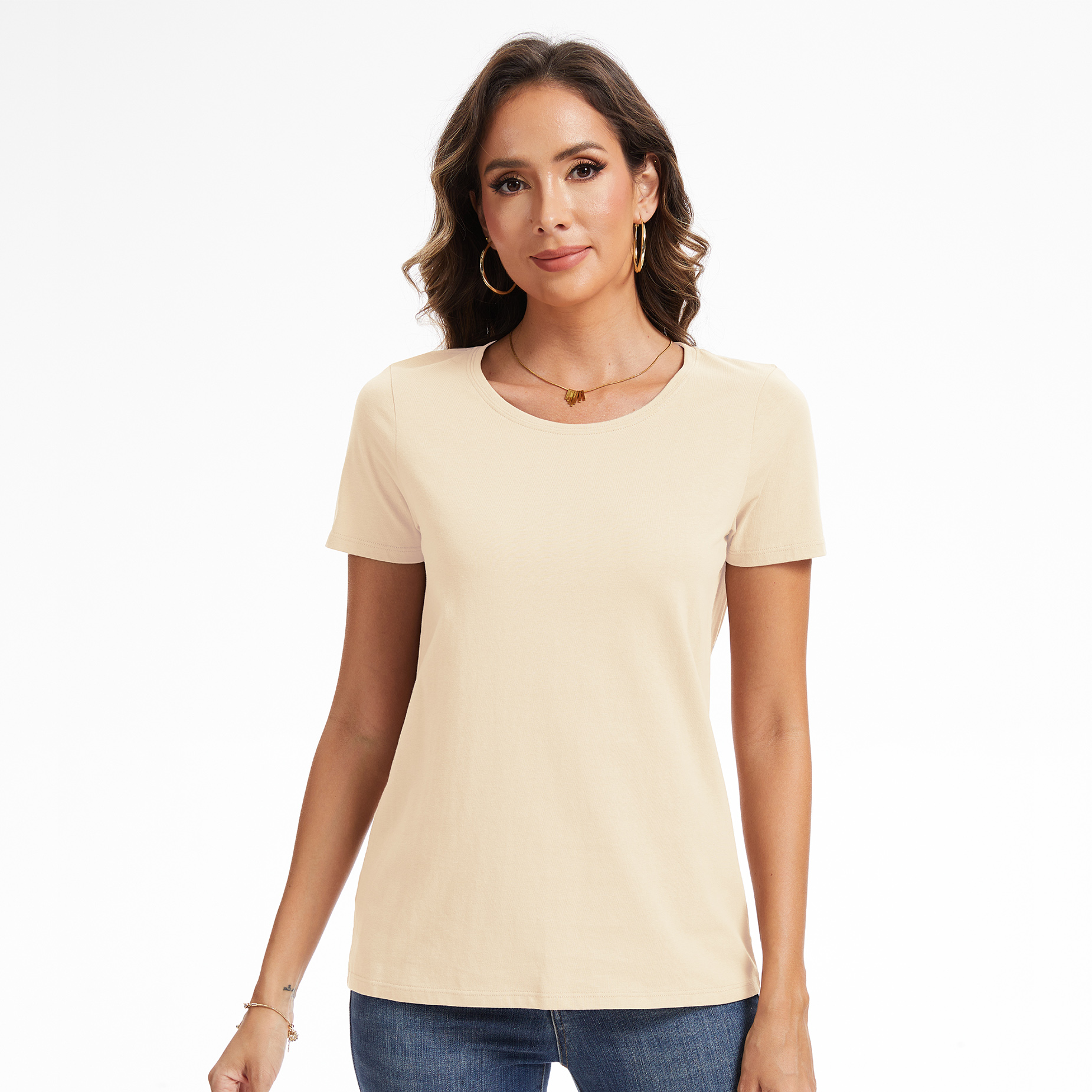 Ladies T-Shirt 3 Pack Coloured 100% Cotton T-Shirts Tee Crew Neck Size S-4XL - Picture 27 of 31