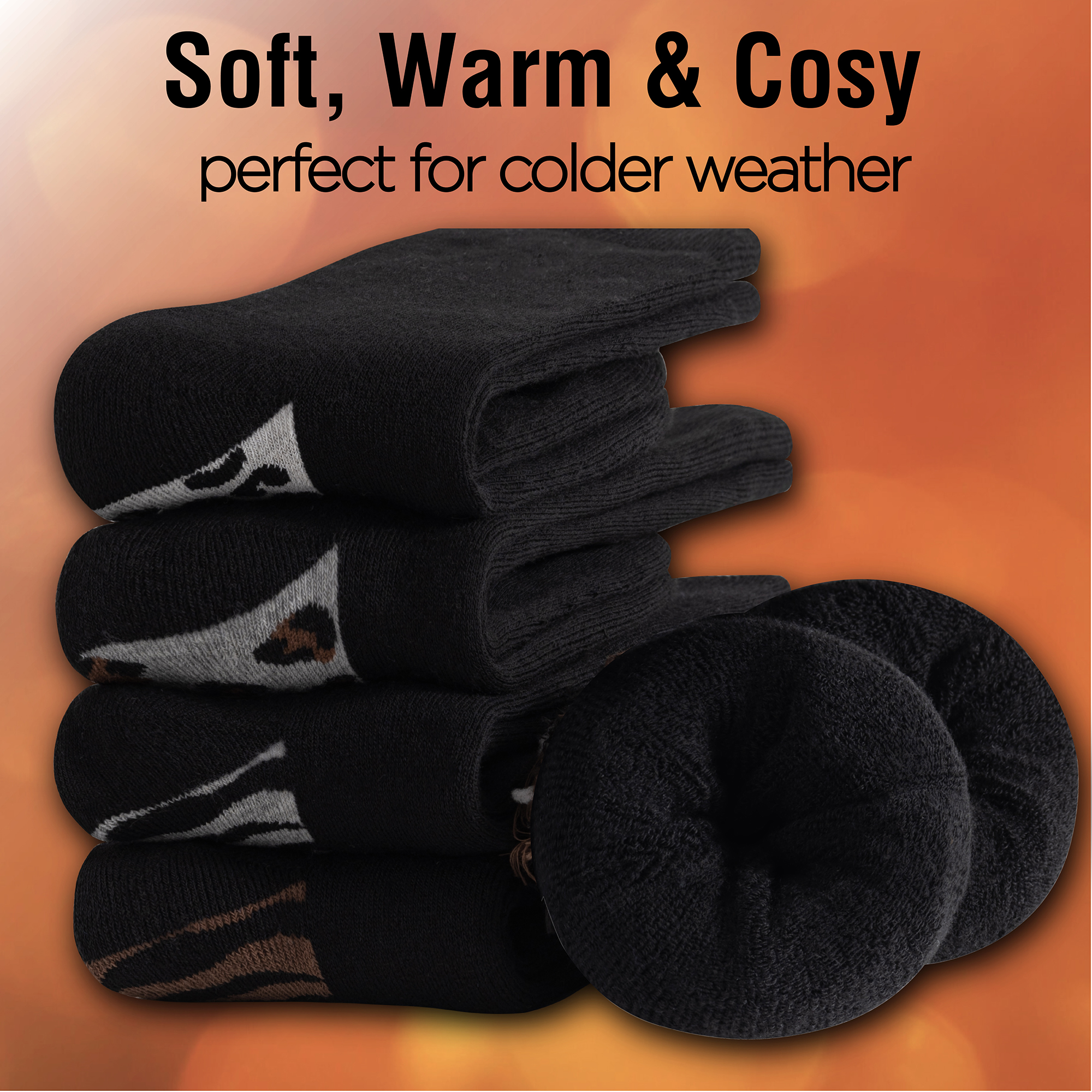 Ladies Thermal Socks 5 Pack Fully Cushioned Warm Moisture Wicking Terry Padding - Picture 15 of 19