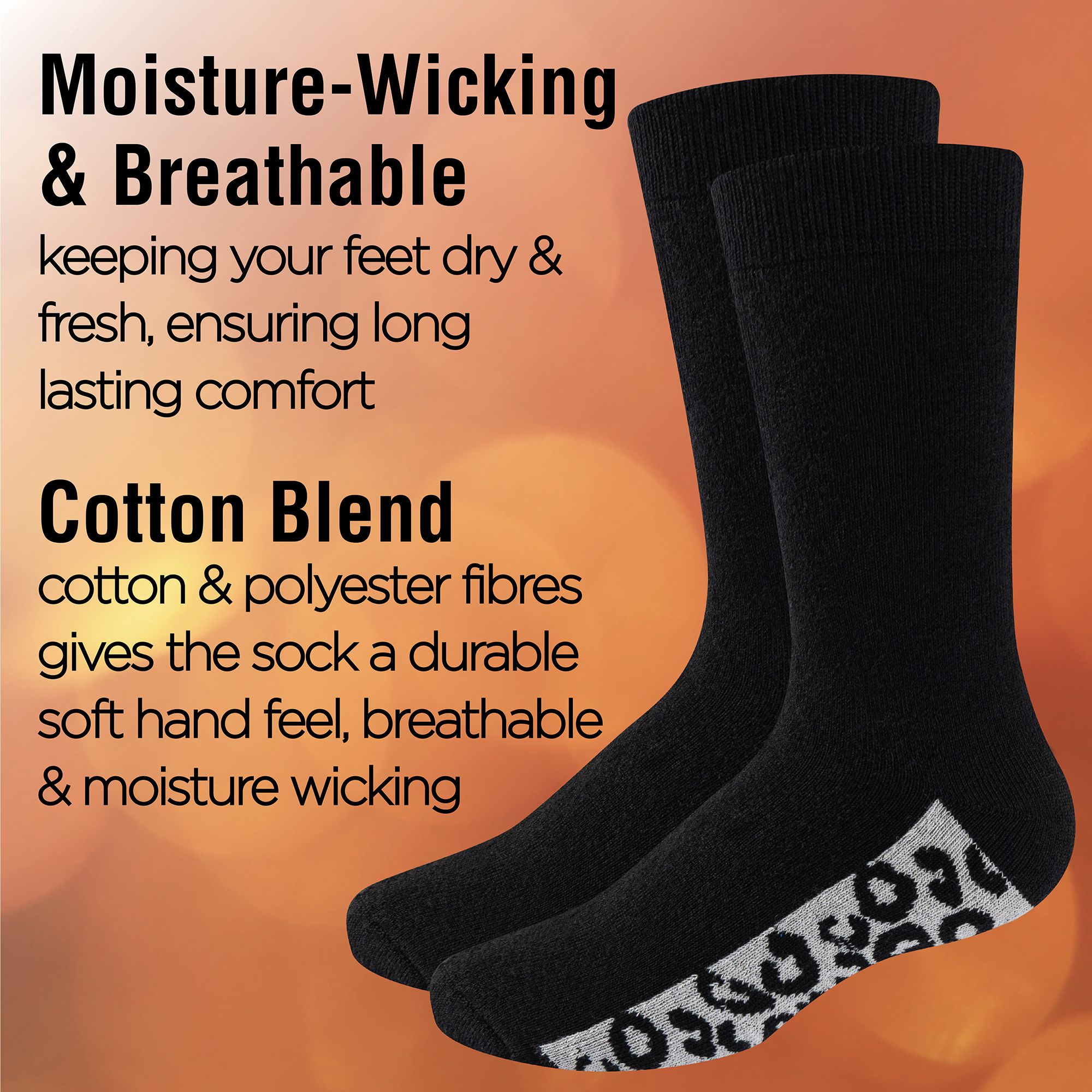 Ladies Thermal Socks 5 Pack Fully Cushioned Warm Moisture Wicking Terry Padding - Picture 18 of 19
