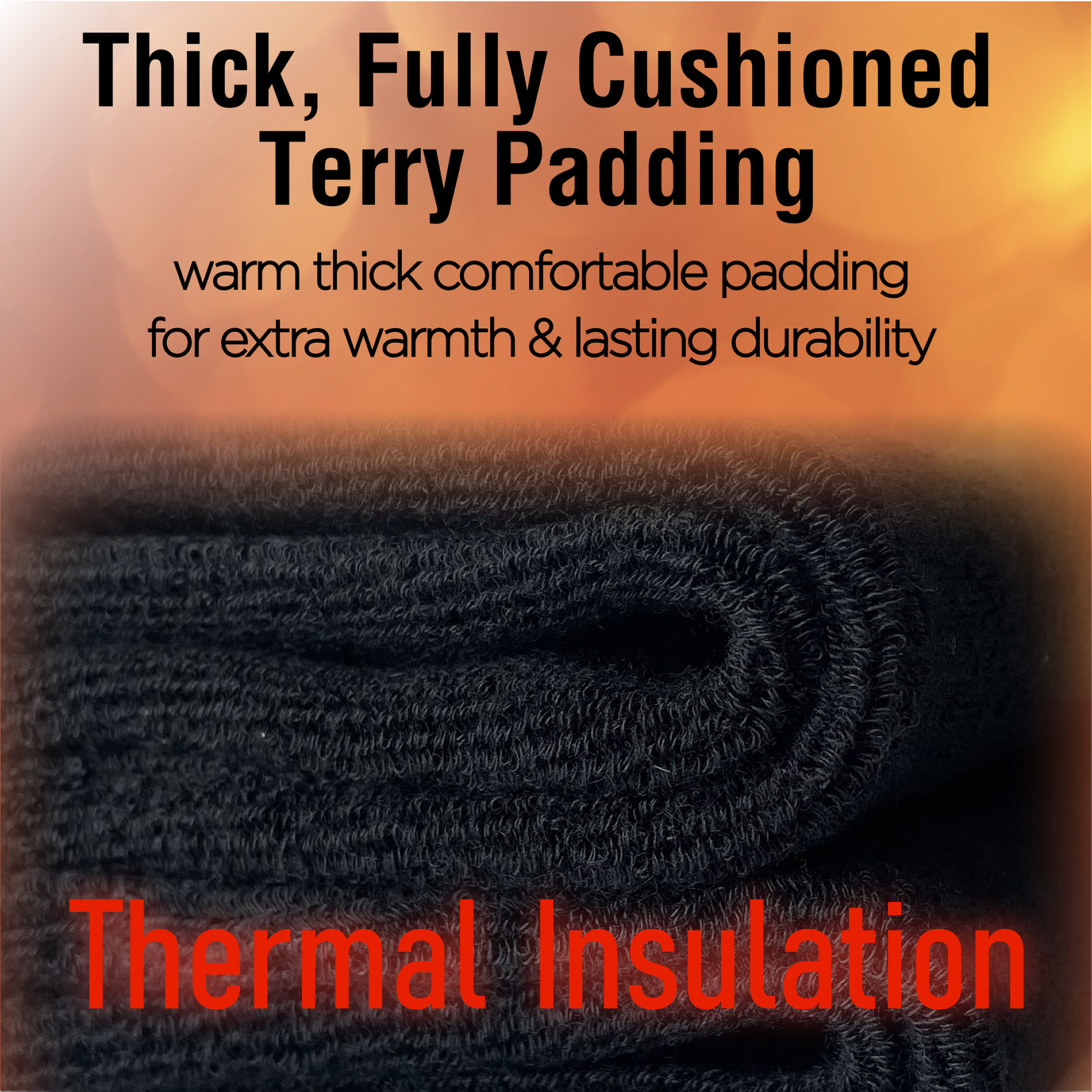 Ladies Thermal Socks 5 Pack Fully Cushioned Warm Moisture Wicking Terry Padding - Picture 9 of 19