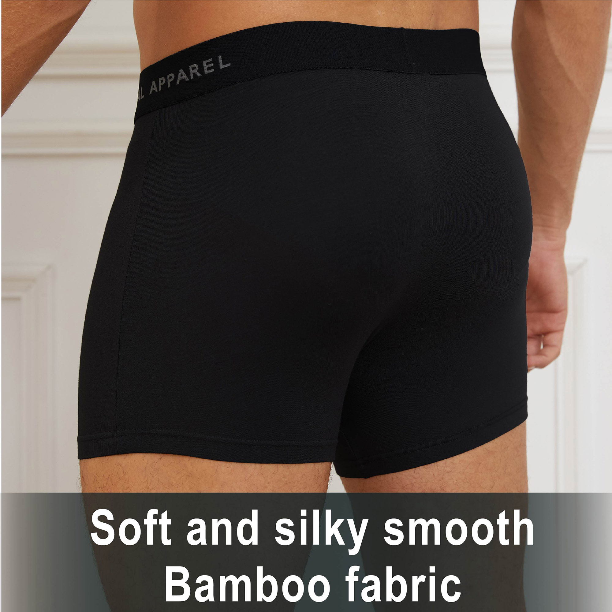 Mens Bamboo Boxers 6 Pack Breathable Elasticated Waistband Elastane Stretch S-XL - Picture 3 of 22