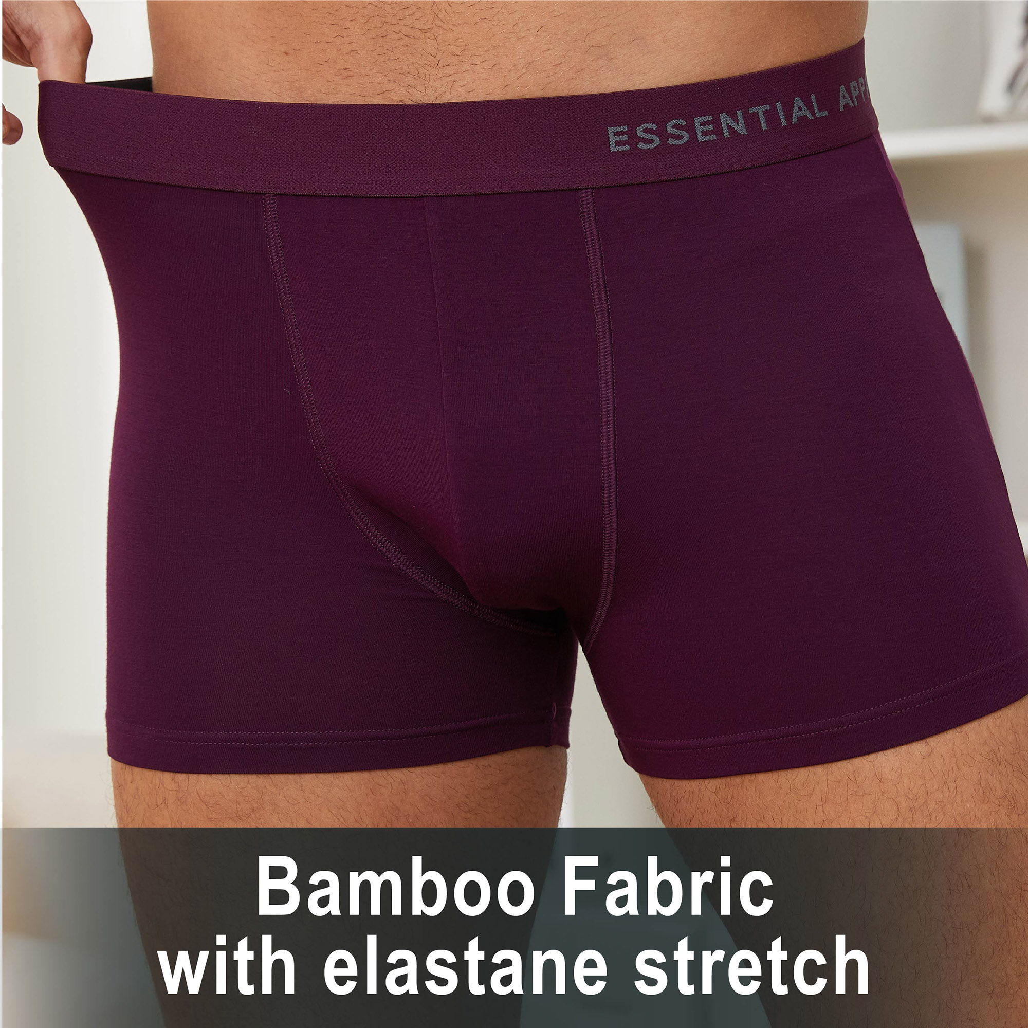 Mens Bamboo Boxers 6 Pack Breathable Elasticated Waistband Elastane Stretch S-XL - Picture 12 of 22